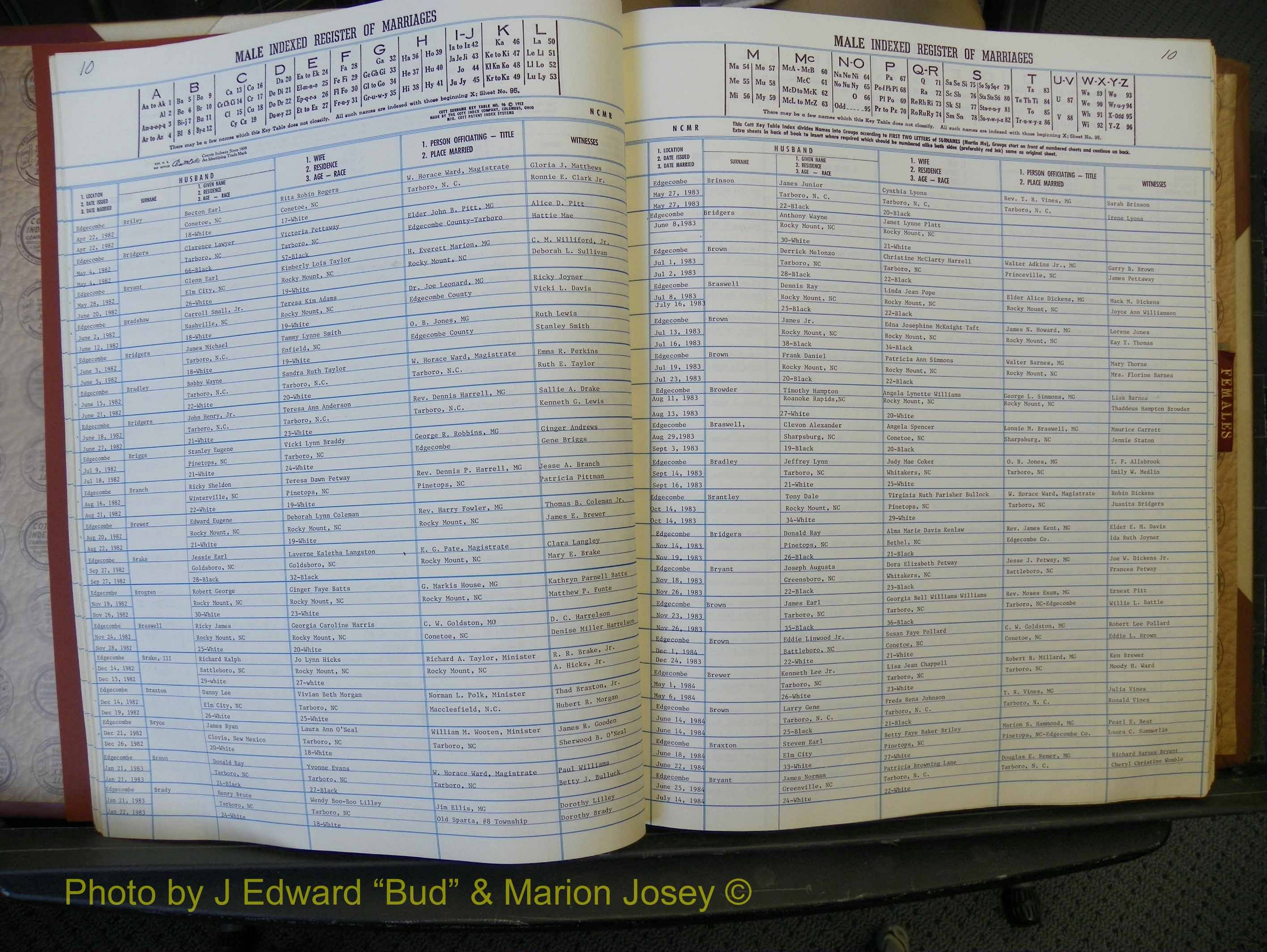 Edgecombe Marriages, A-Z, 1979-1986 (115).JPG