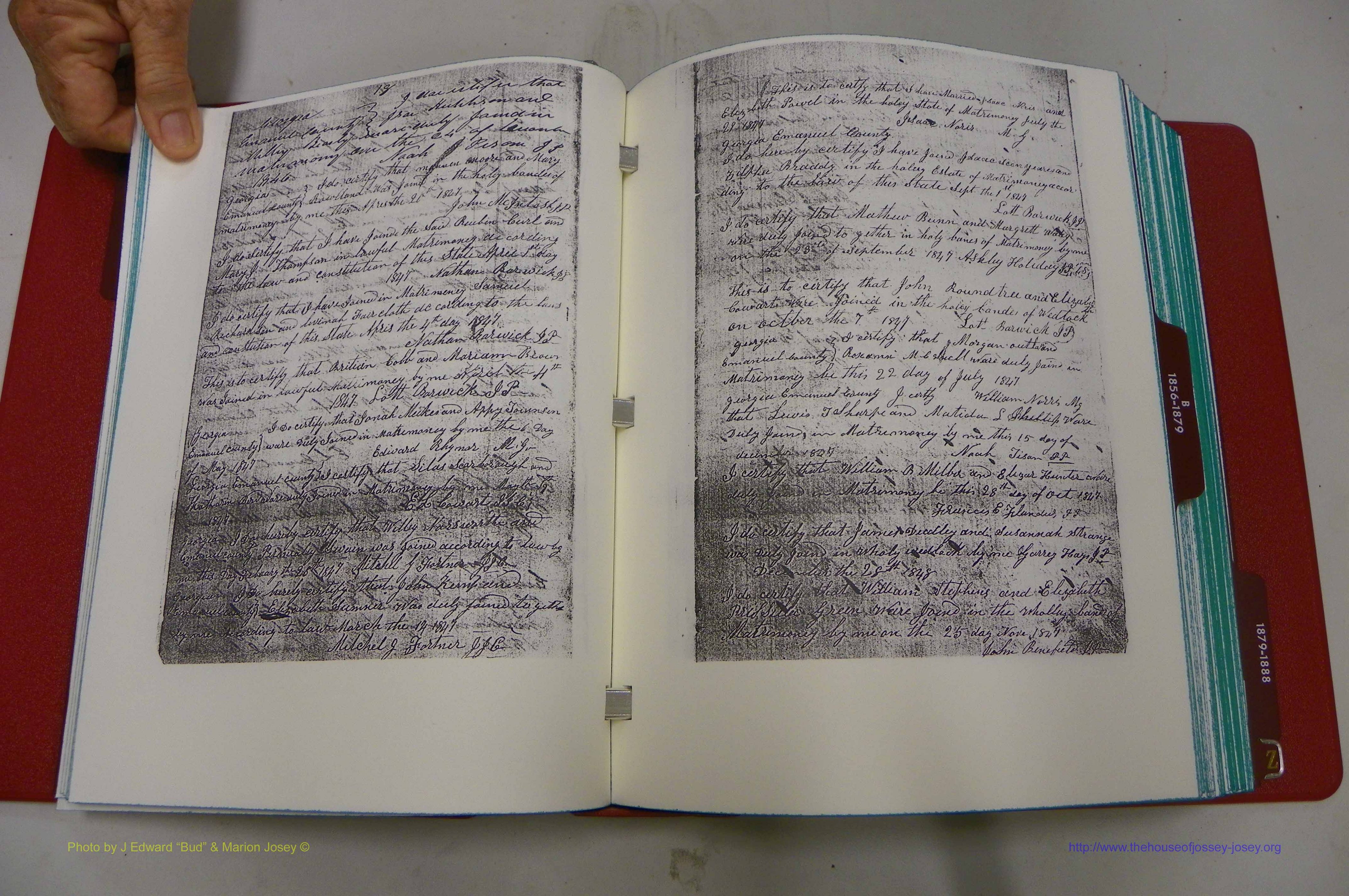 Emanuel Co, GA, Marriages Book A, 1817 - 1888, (025).JPG