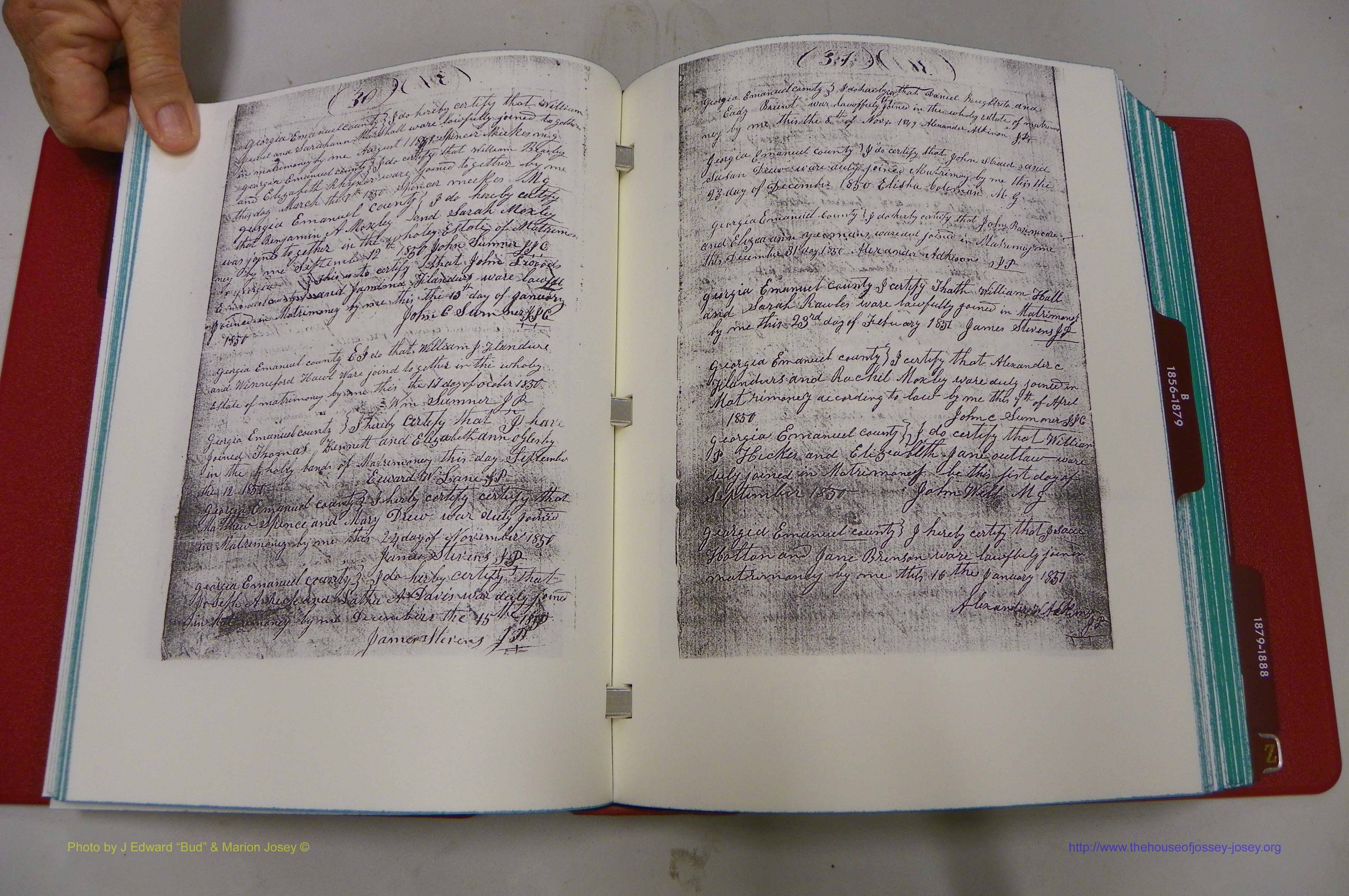 Emanuel Co, GA, Marriages Book A, 1817 - 1888, (031).JPG