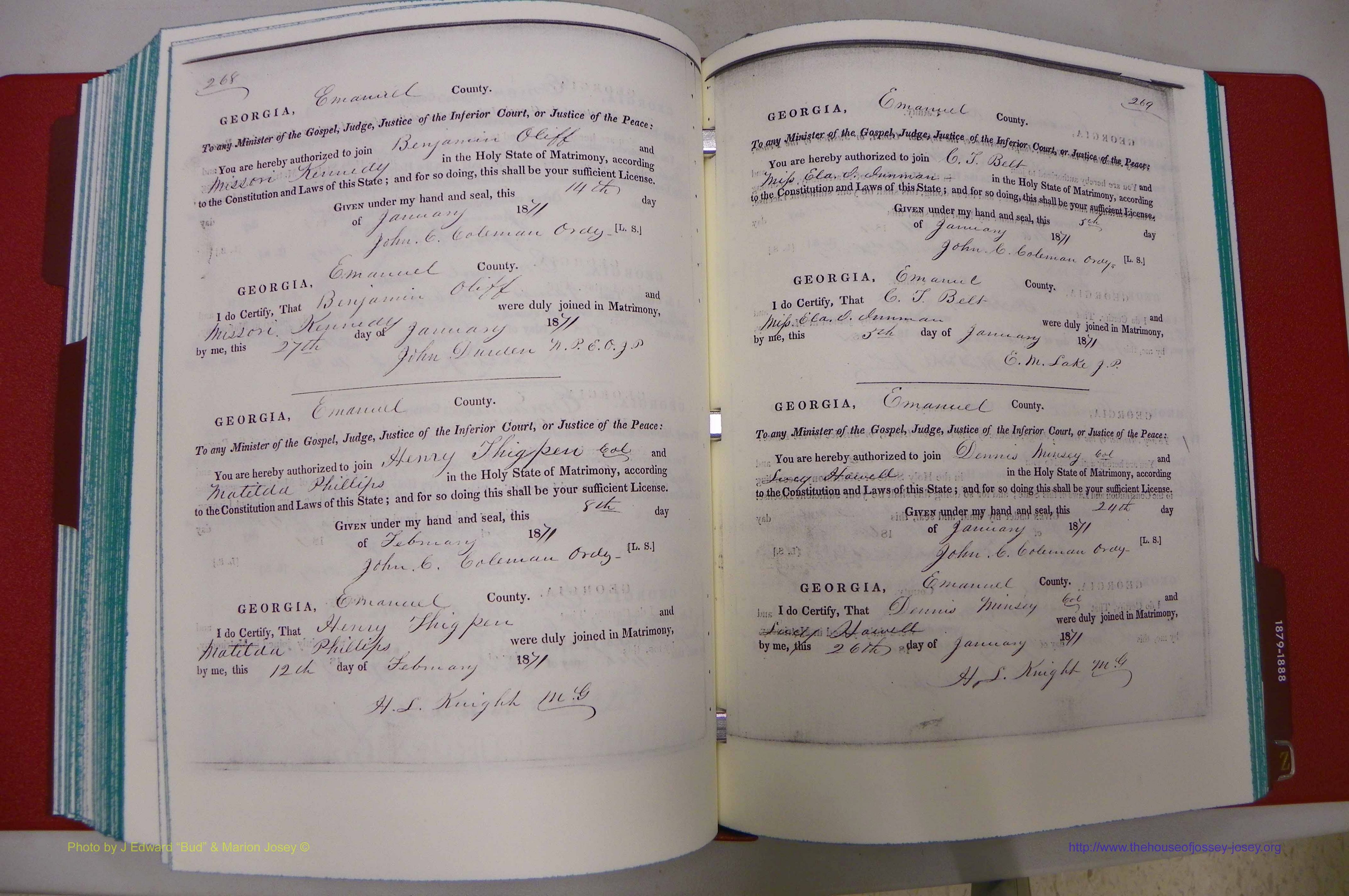 Emanuel Co, GA, Marriages Book A, 1817 - 1888, (201).JPG