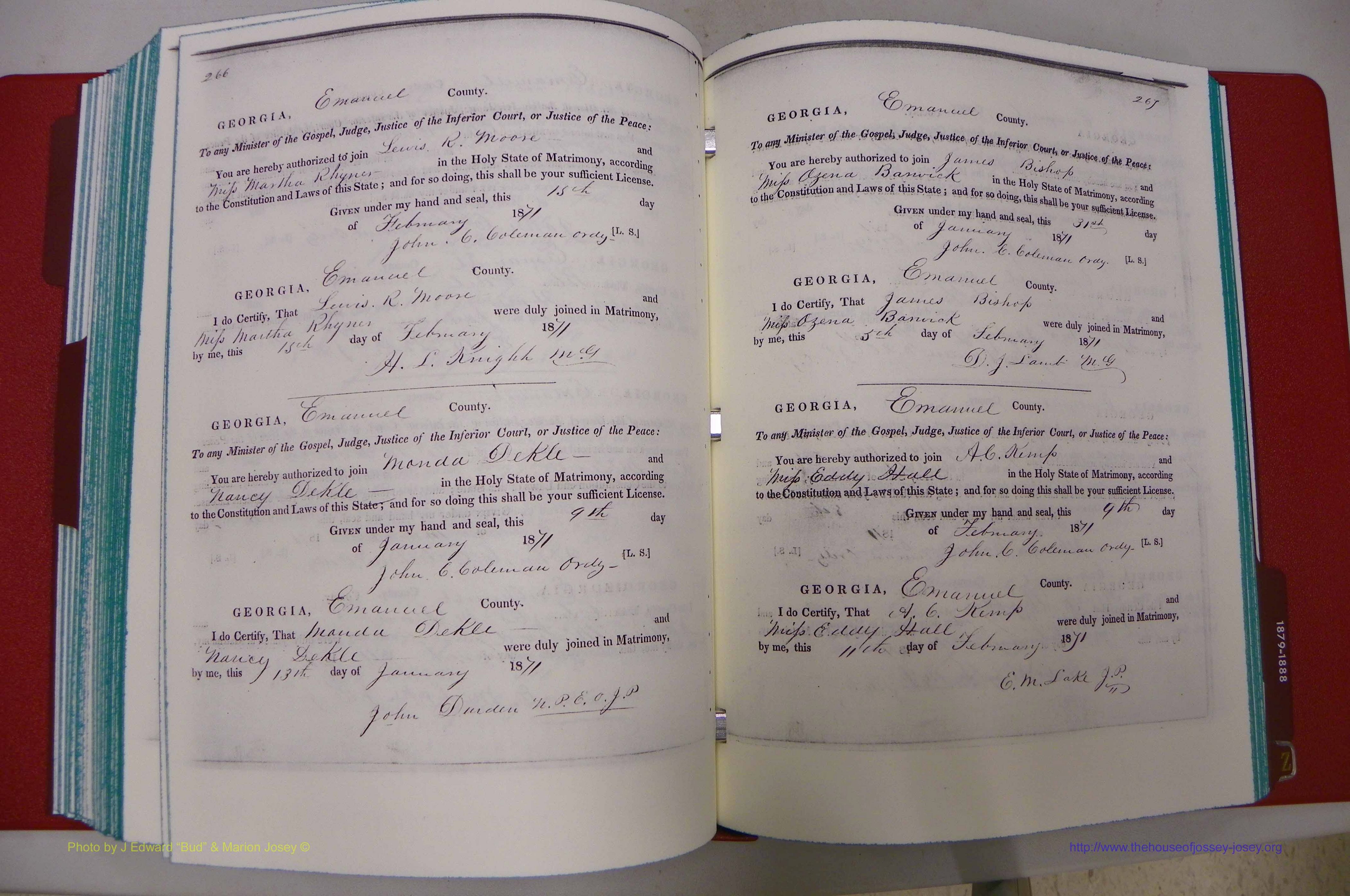 Emanuel Co, GA, Marriages Book A, 1817 - 1888, (202).JPG