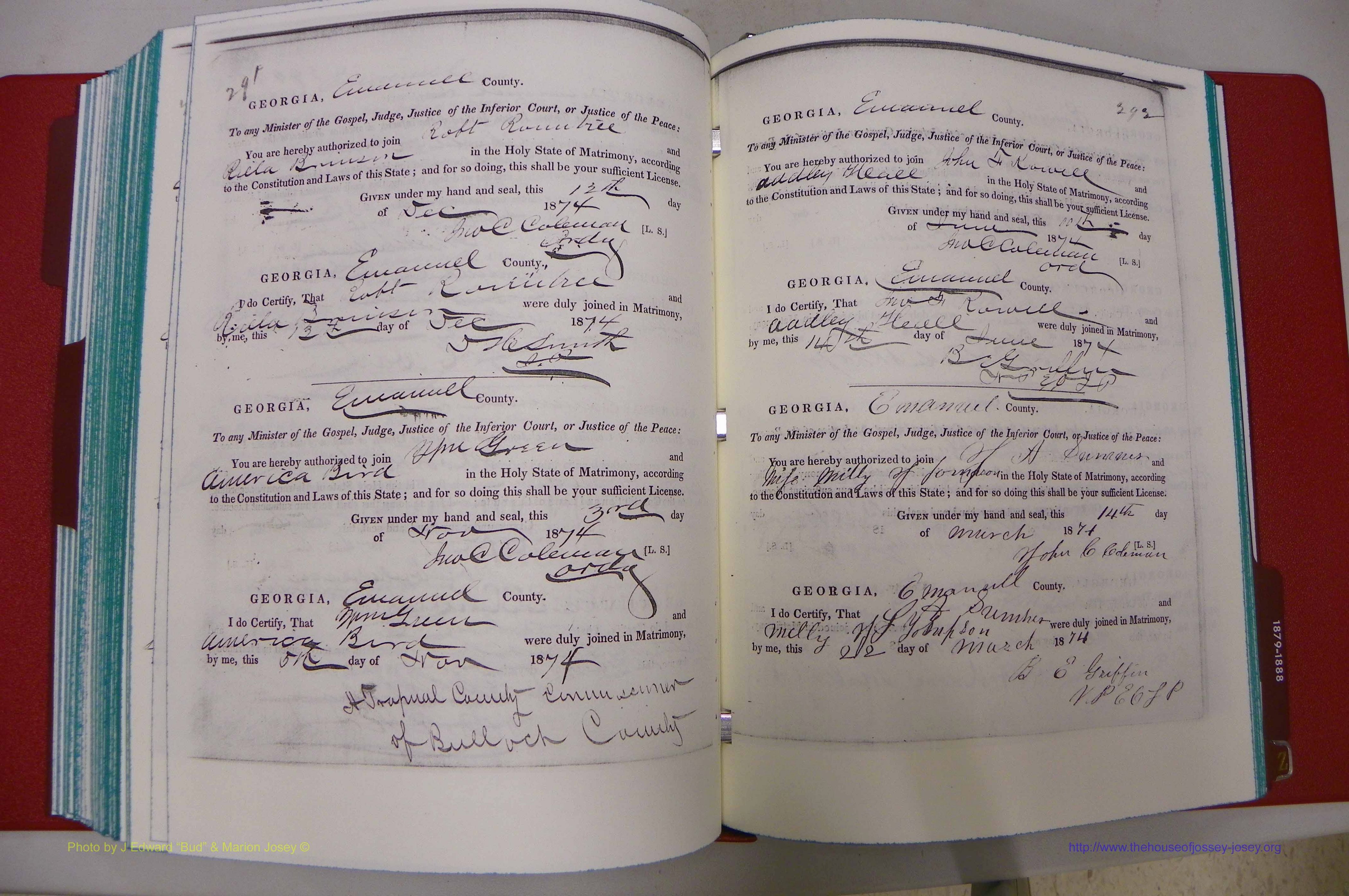Emanuel Co, GA, Marriages Book A, 1817 - 1888, (214).JPG