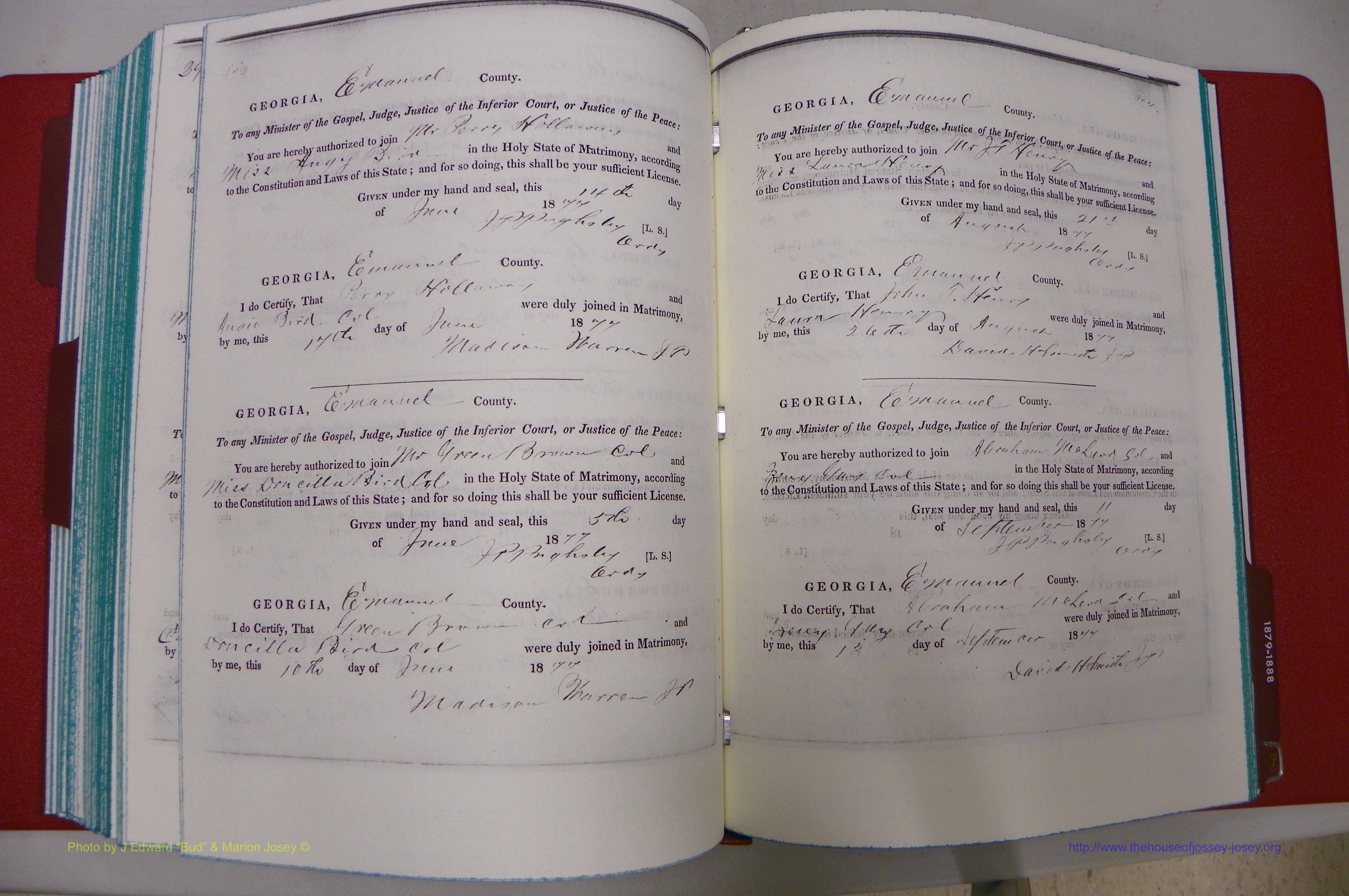 Emanuel Co, GA, Marriages Book A, 1817 - 1888, (220).JPG