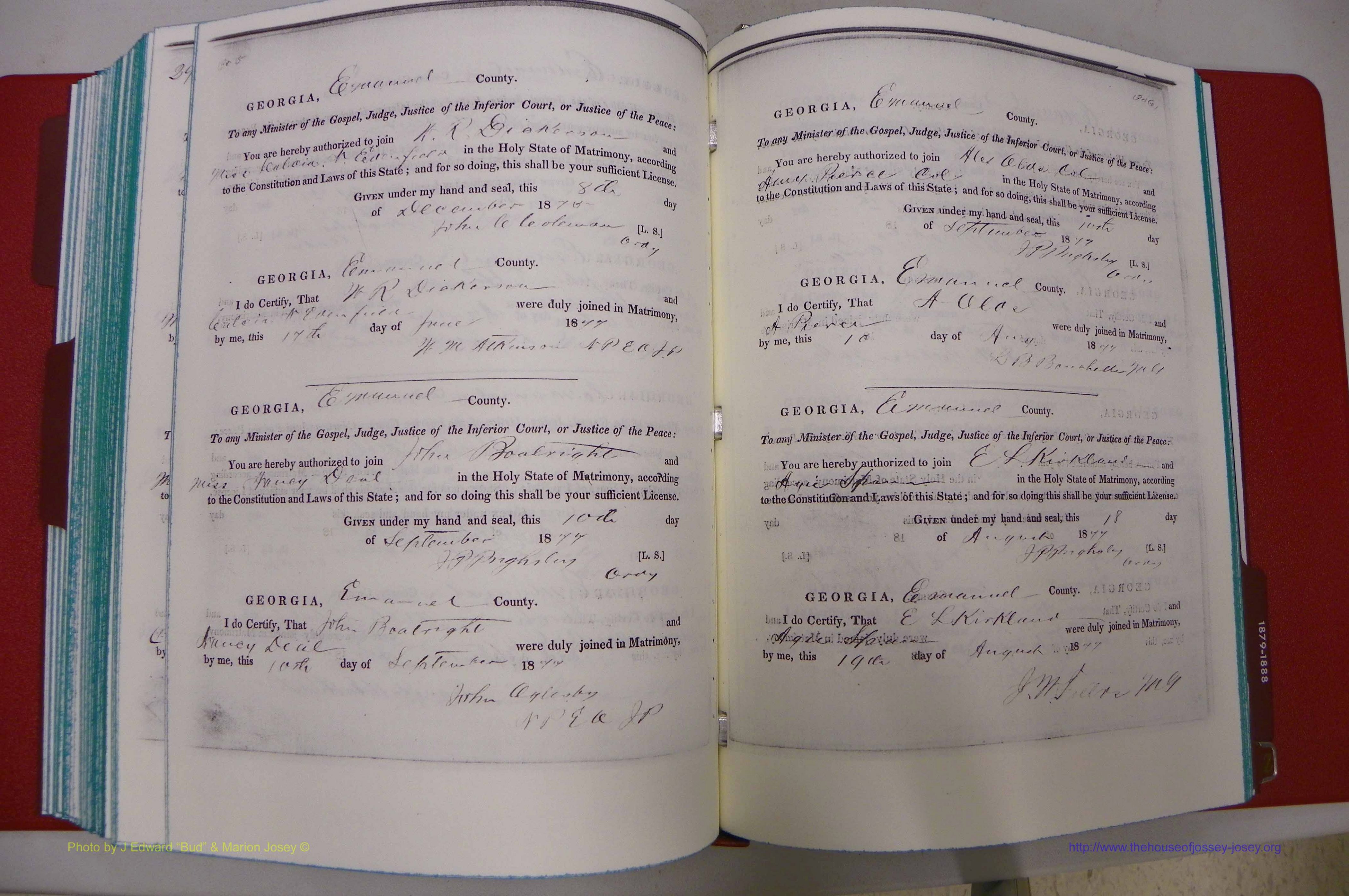 Emanuel Co, GA, Marriages Book A, 1817 - 1888, (221).JPG