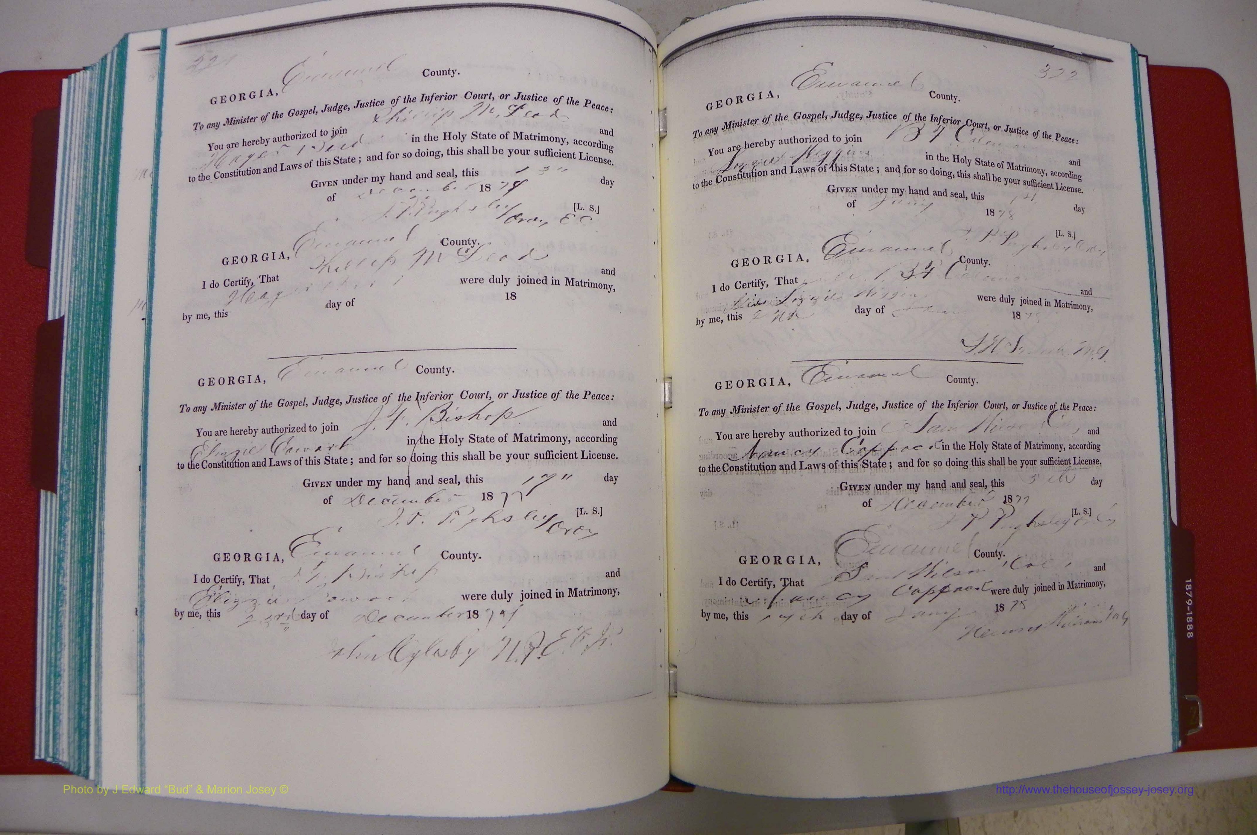Emanuel Co, GA, Marriages Book A, 1817 - 1888, (229).JPG