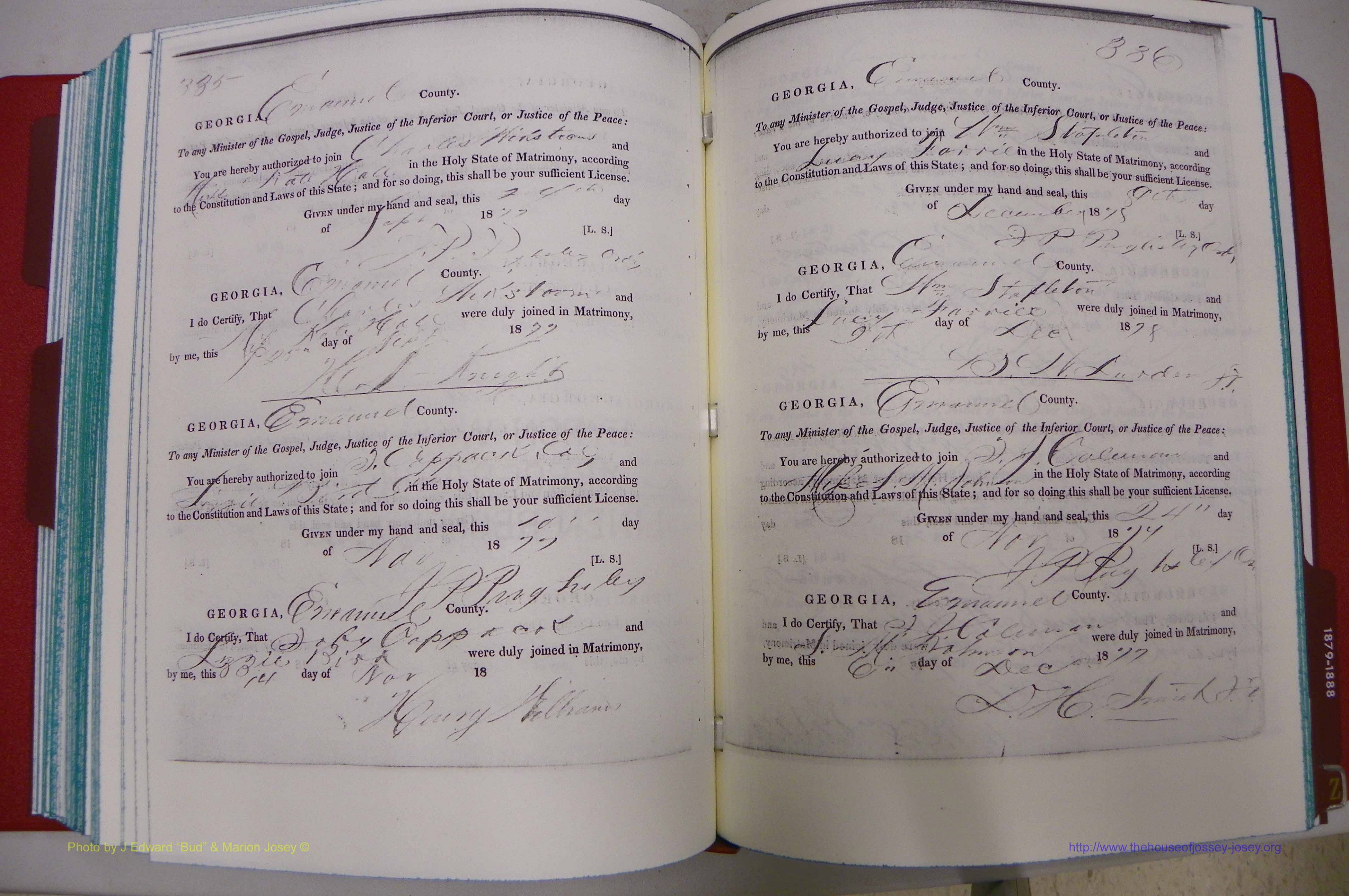 Emanuel Co, GA, Marriages Book A, 1817 - 1888, (236).JPG