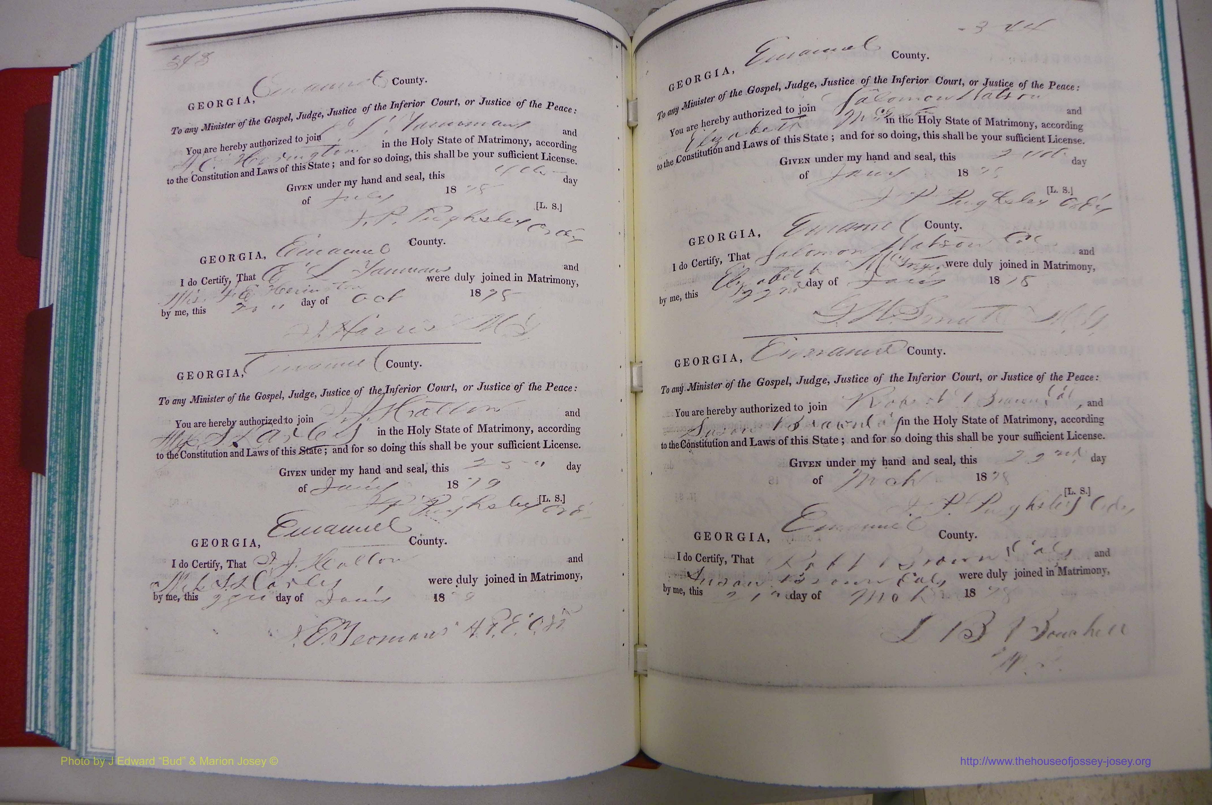 Emanuel Co, GA, Marriages Book A, 1817 - 1888, (240).JPG