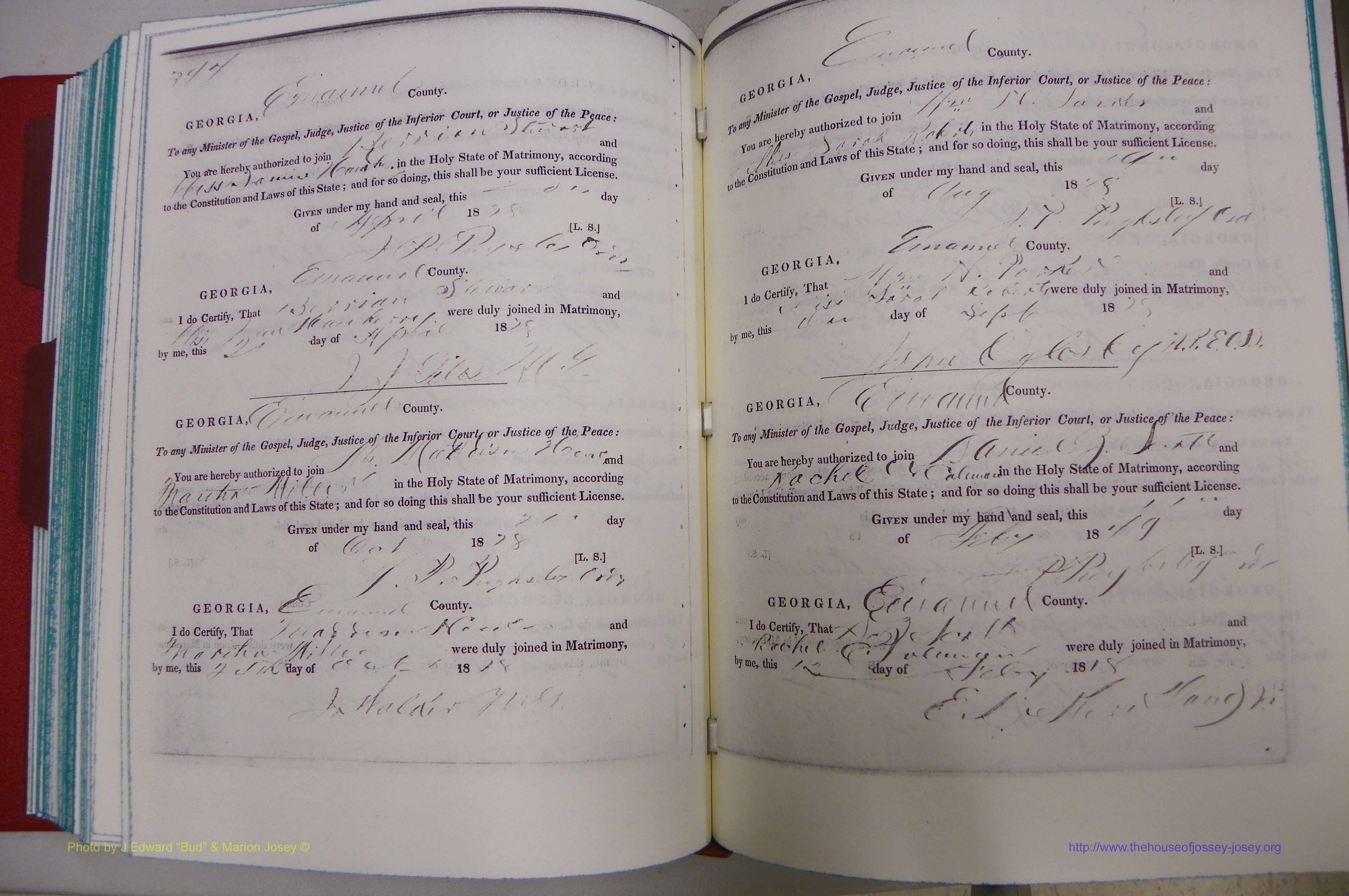 Emanuel Co, GA, Marriages Book A, 1817 - 1888, (242).JPG