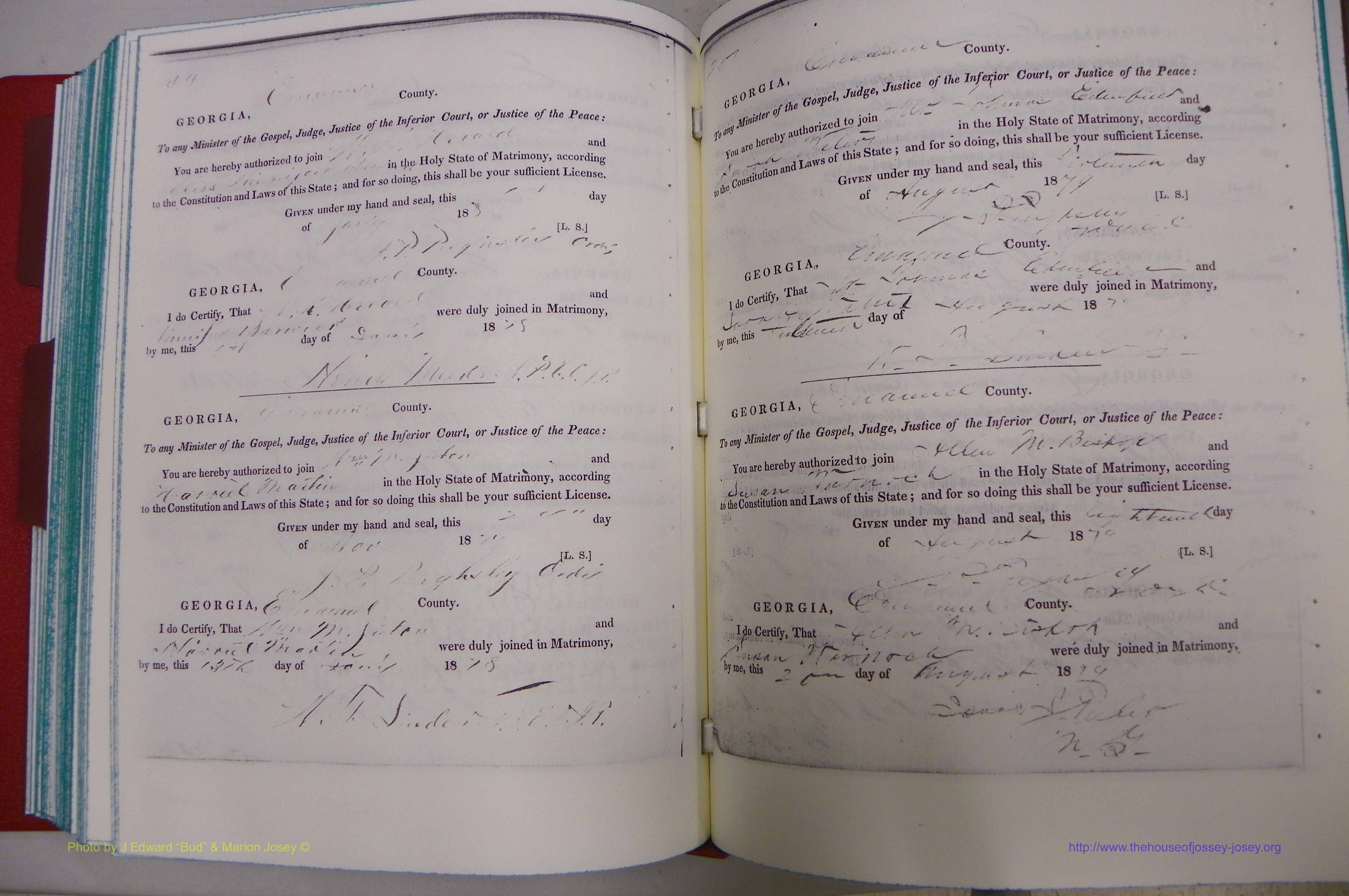 Emanuel Co, GA, Marriages Book A, 1817 - 1888, (243).JPG