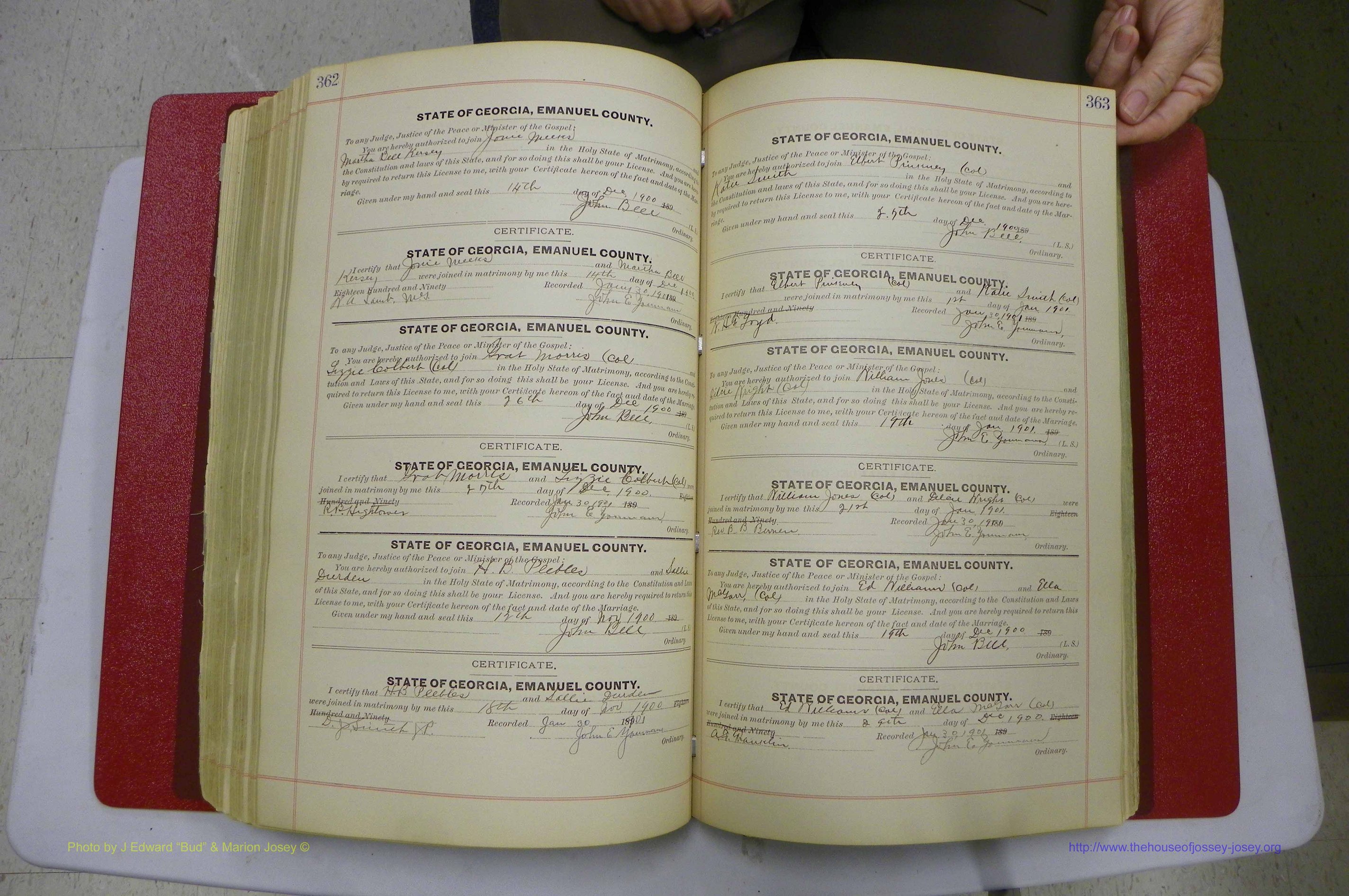 Emanuel Co, GA, Marriages Book C, 1896 - 1903, P 362-363.JPG