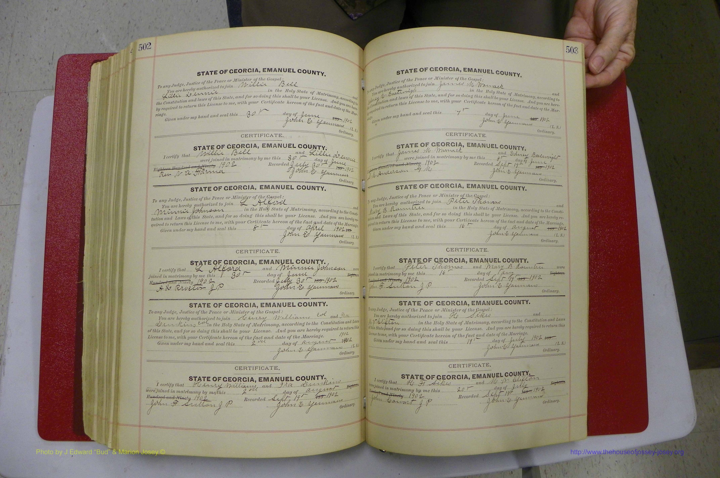 Emanuel Co, GA, Marriages Book C, 1896 - 1903, P 502-503.JPG