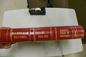 Emanuel Co, GA, Marriages Book D, 1904 - 1915, (001).JPG