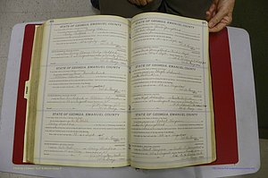 Emanuel Co, GA, Marriages Book E, 1915 - 1928, P 444-445.JPG