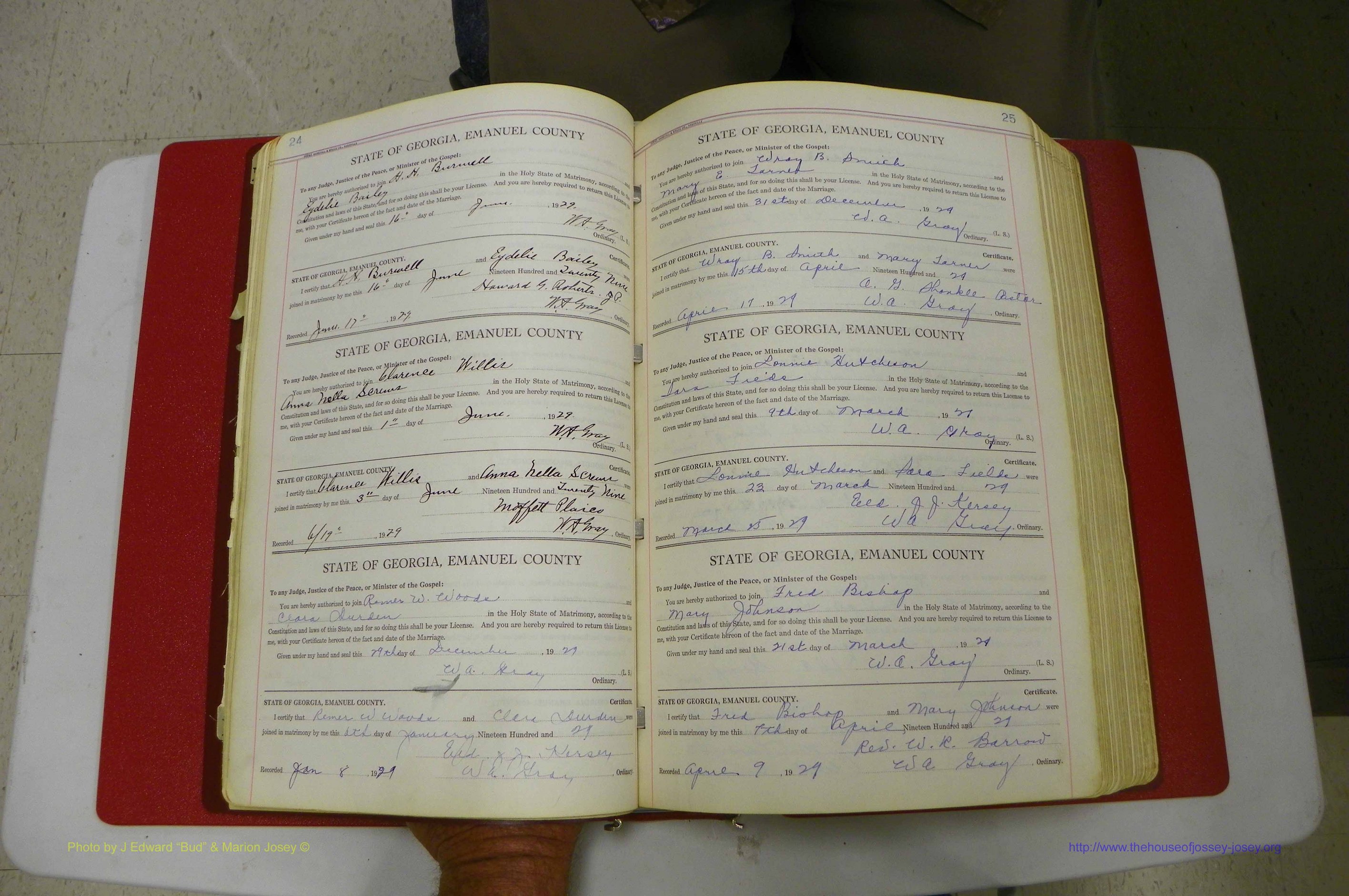 Emanuel Co, GA, Marriages Book G, 1928 - 1940, White, P 024-025.JPG