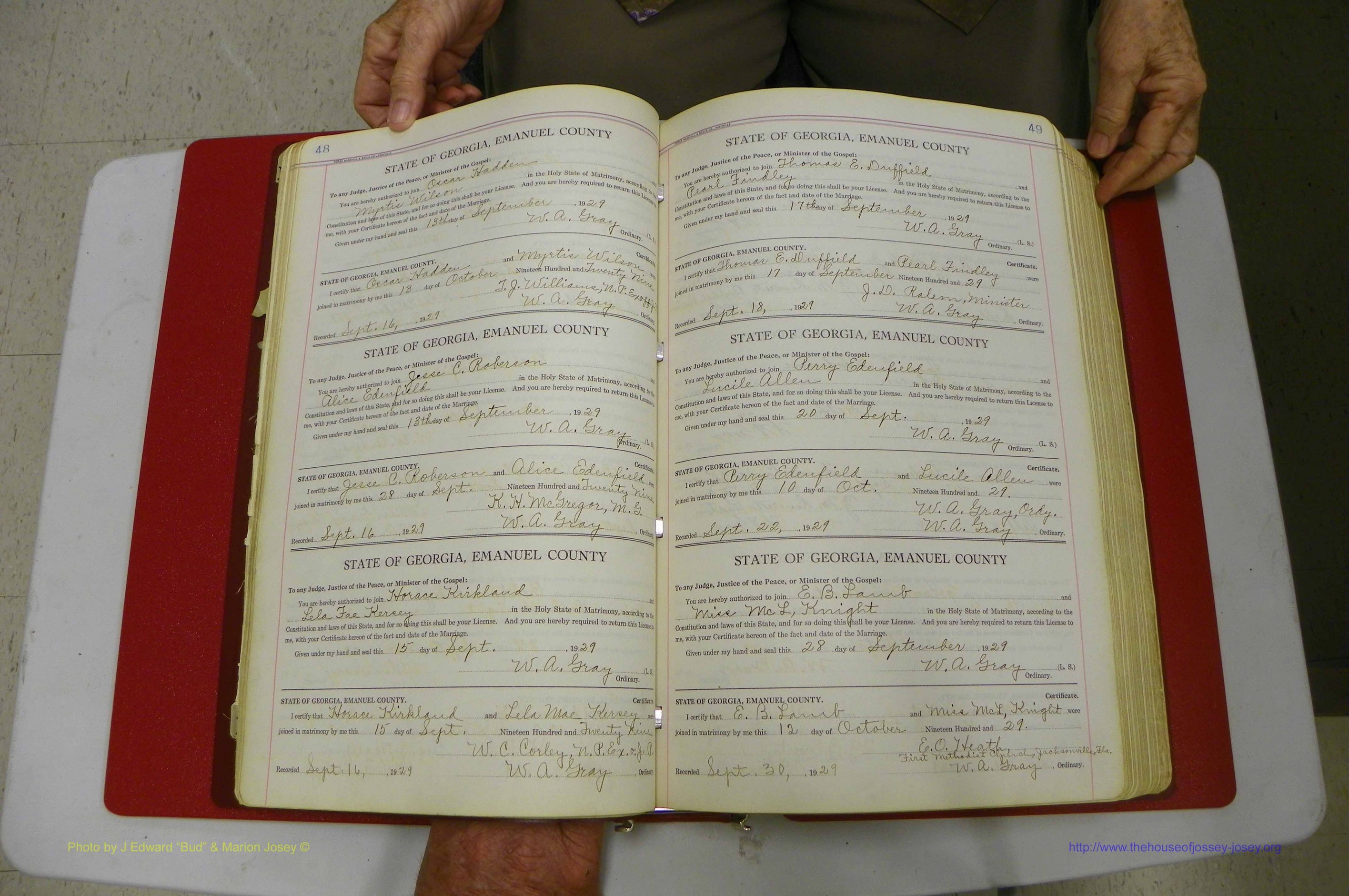 Emanuel Co, GA, Marriages Book G, 1928 - 1940, White, P 048-049.JPG