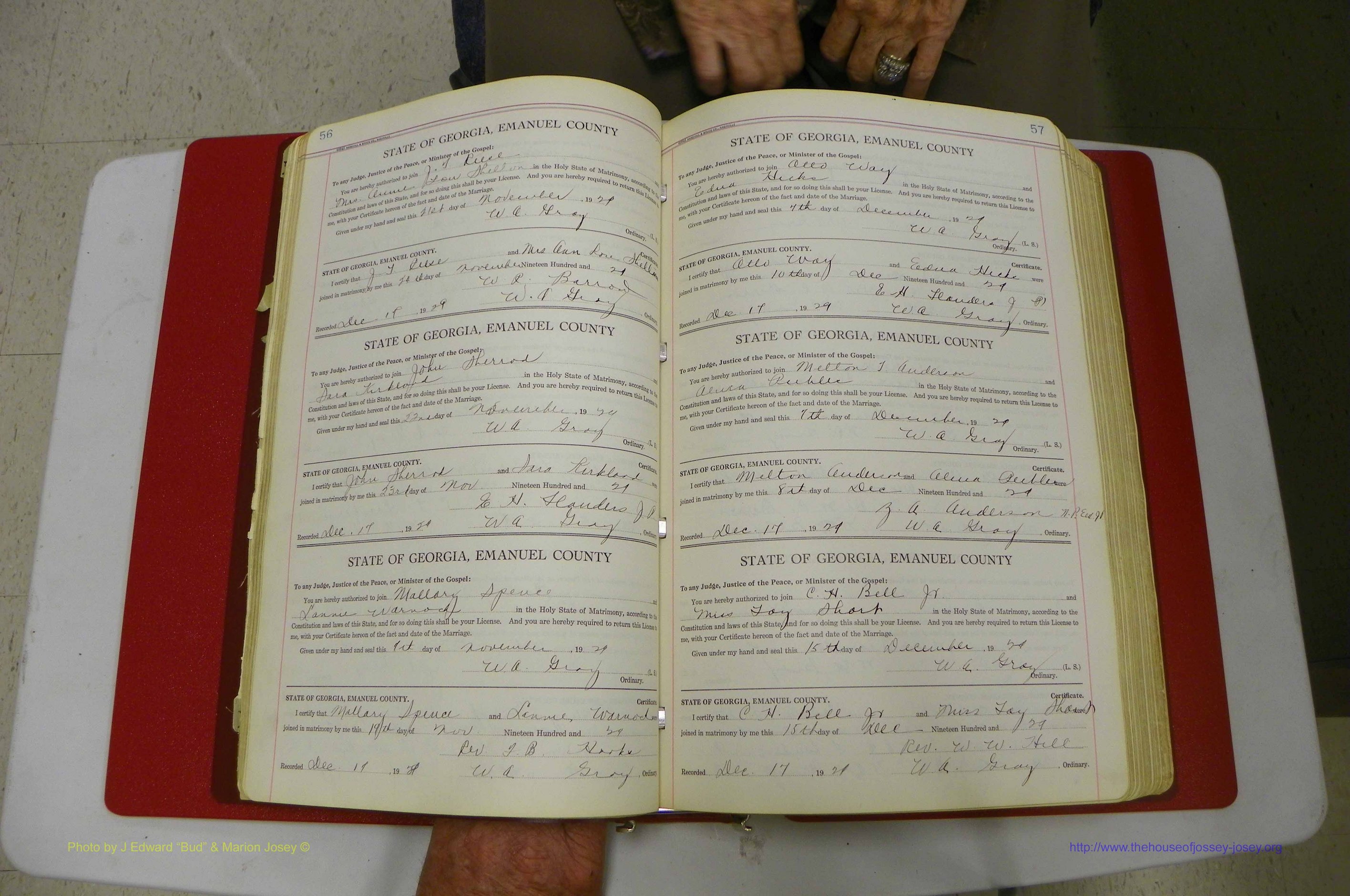 Emanuel Co, GA, Marriages Book G, 1928 - 1940, White, P 056-057.JPG