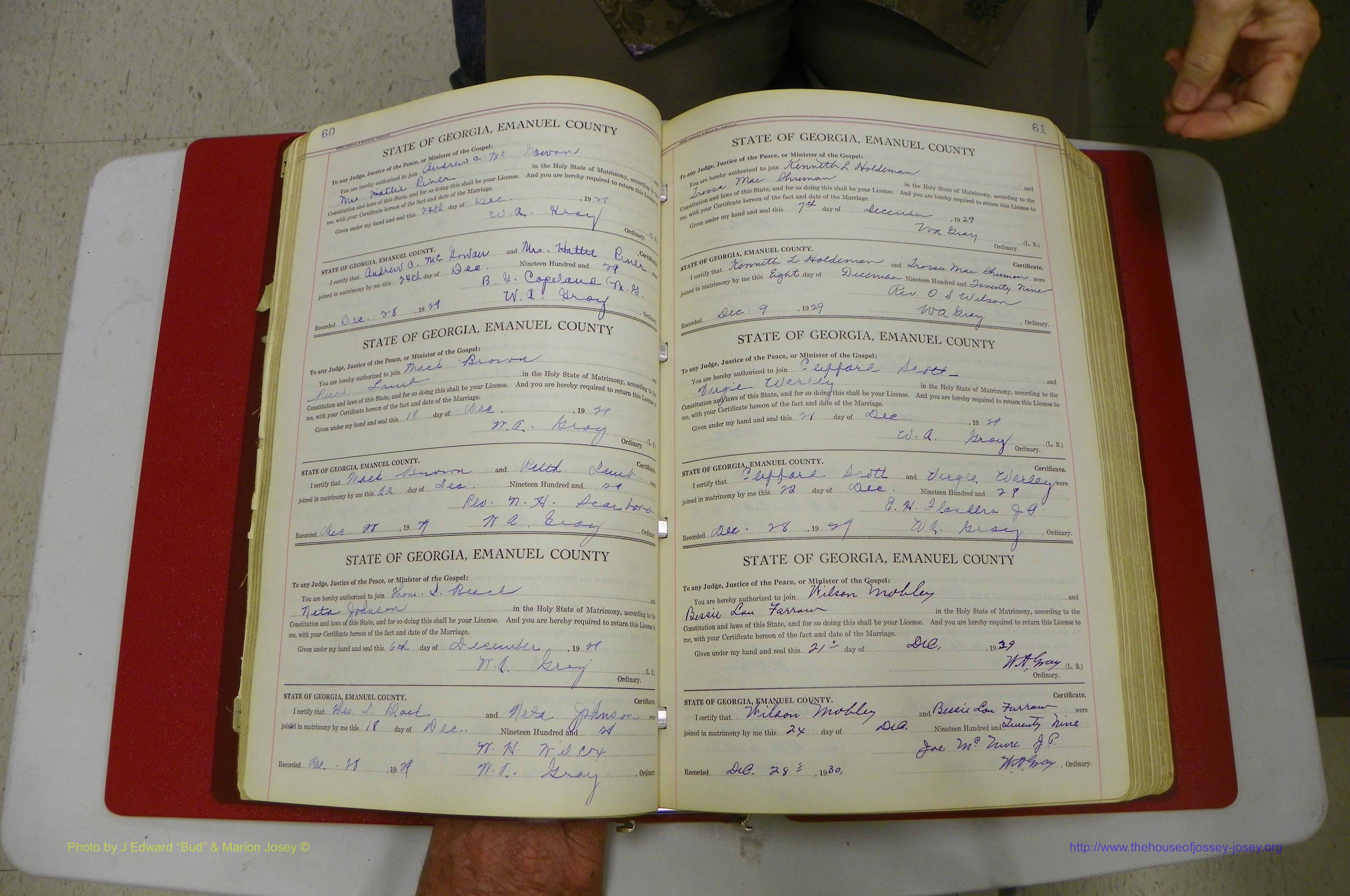 Emanuel Co, GA, Marriages Book G, 1928 - 1940, White, P 060-061.JPG