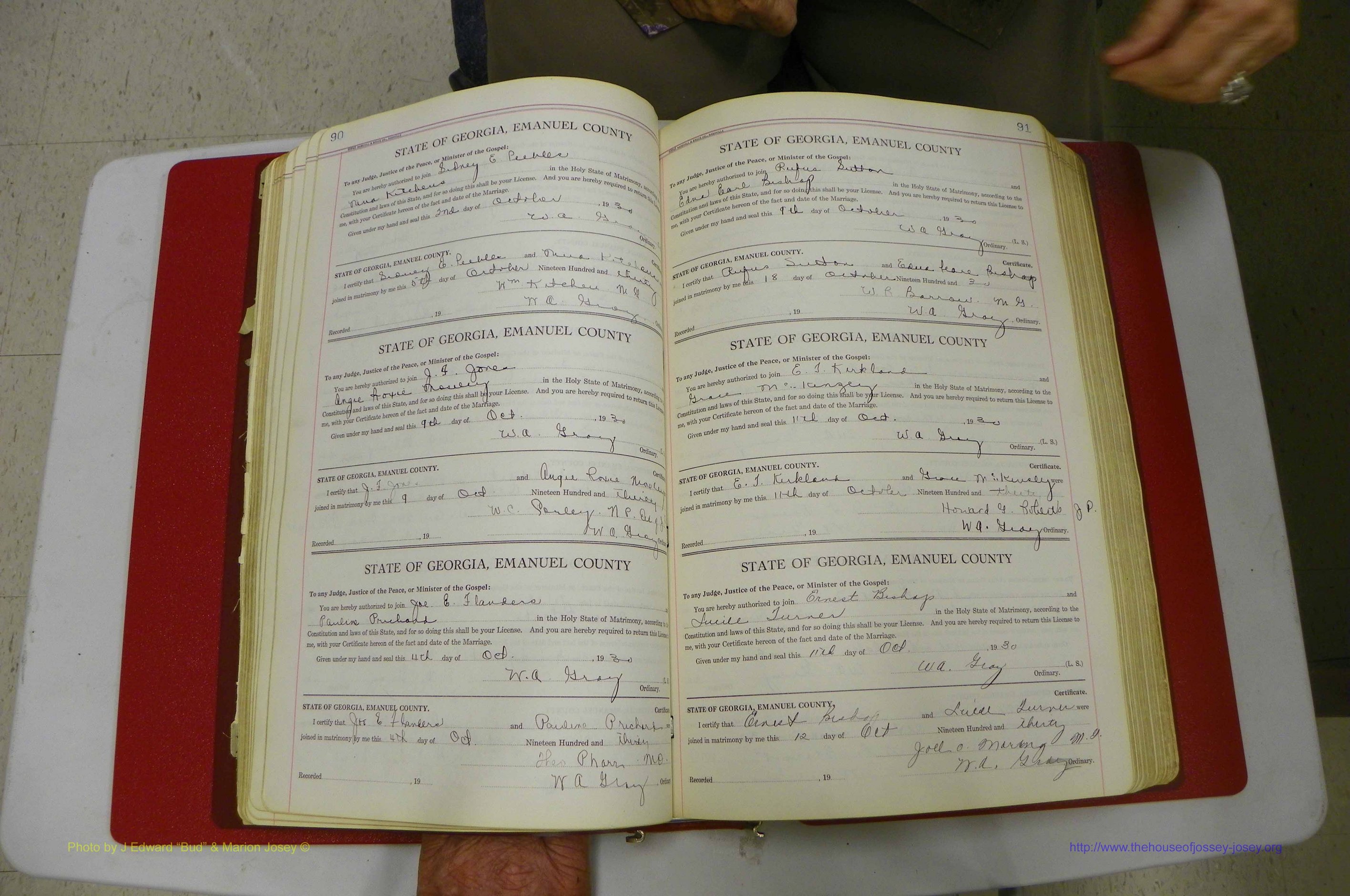 Emanuel Co, GA, Marriages Book G, 1928 - 1940, White, P 090-091.JPG