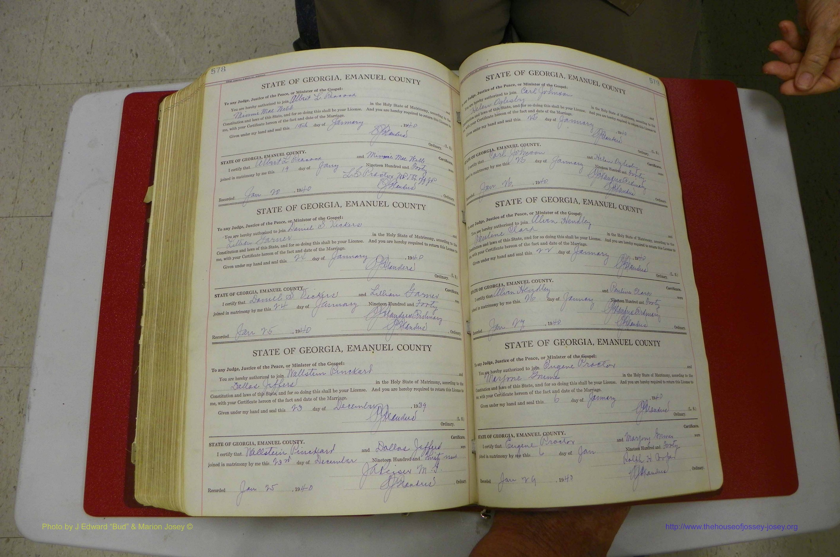 Emanuel Co, GA, Marriages Book G, 1928 - 1940, White, P 578-579.JPG