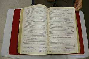 Emanuel Co, GA, Marriages Book G, 1928 - 1940, White, P 202-203.JPG