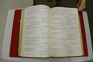 Emanuel Co, GA, Marriages Book G, 1928 - 1940, White, P 208-209.JPG