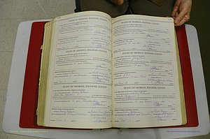 Emanuel Co, GA, Marriages Book G, 1928 - 1940, White, P 284-285.JPG