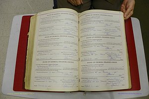 Emanuel Co, GA, Marriages Book G, 1928 - 1940, White, P 312-313.JPG