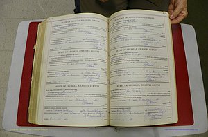 Emanuel Co, GA, Marriages Book G, 1928 - 1940, White, P 414-415.JPG