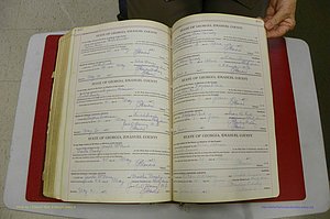 Emanuel Co, GA, Marriages Book G, 1928 - 1940, White, P 442-443.JPG
