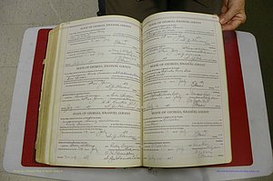 Emanuel Co, GA, Marriages Book G, 1928 - 1940, White, P 446-447.JPG