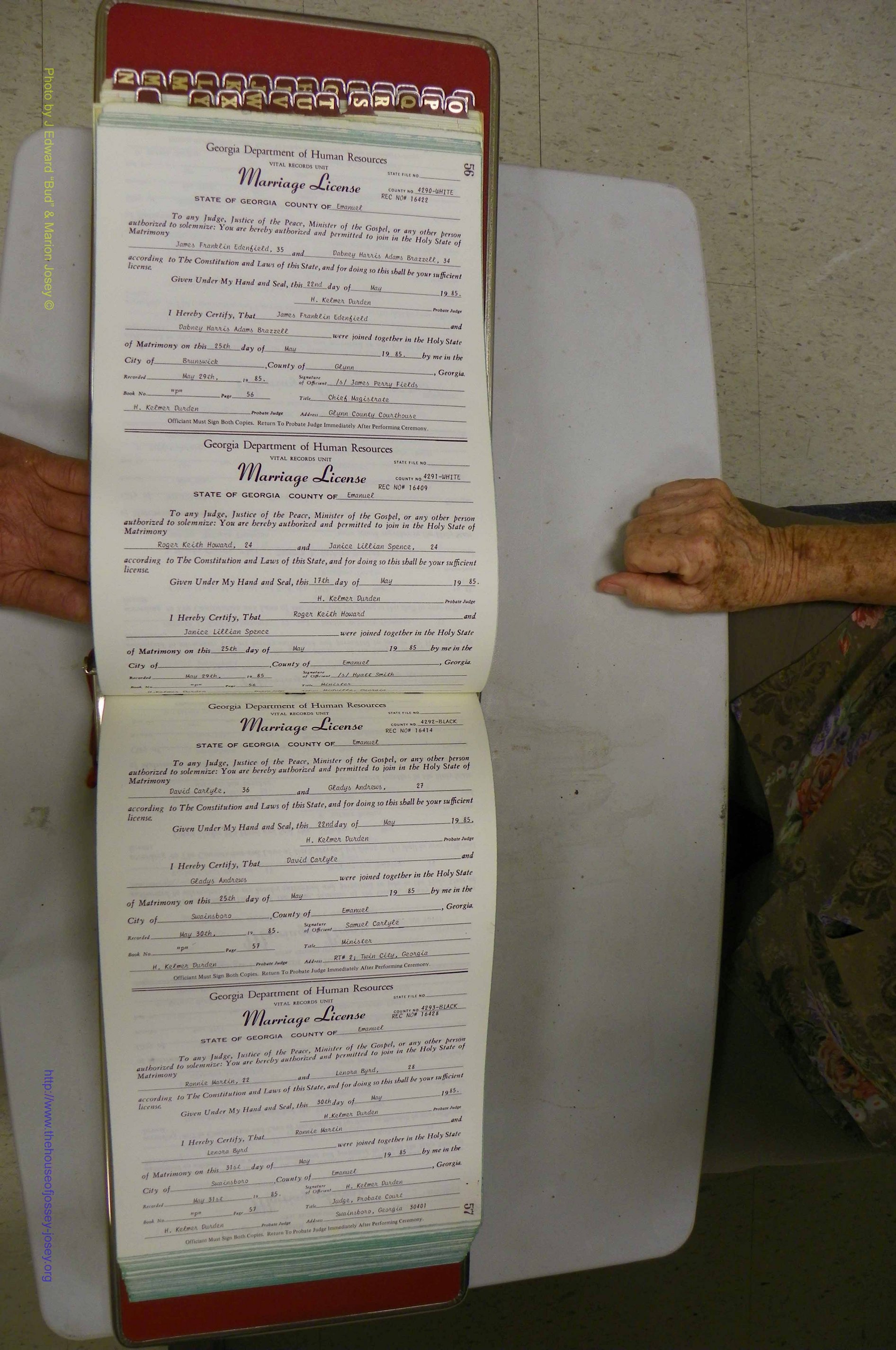 Emanuel Co, GA, Marriages Book P, 1984 - 1990, P 056-057.JPG