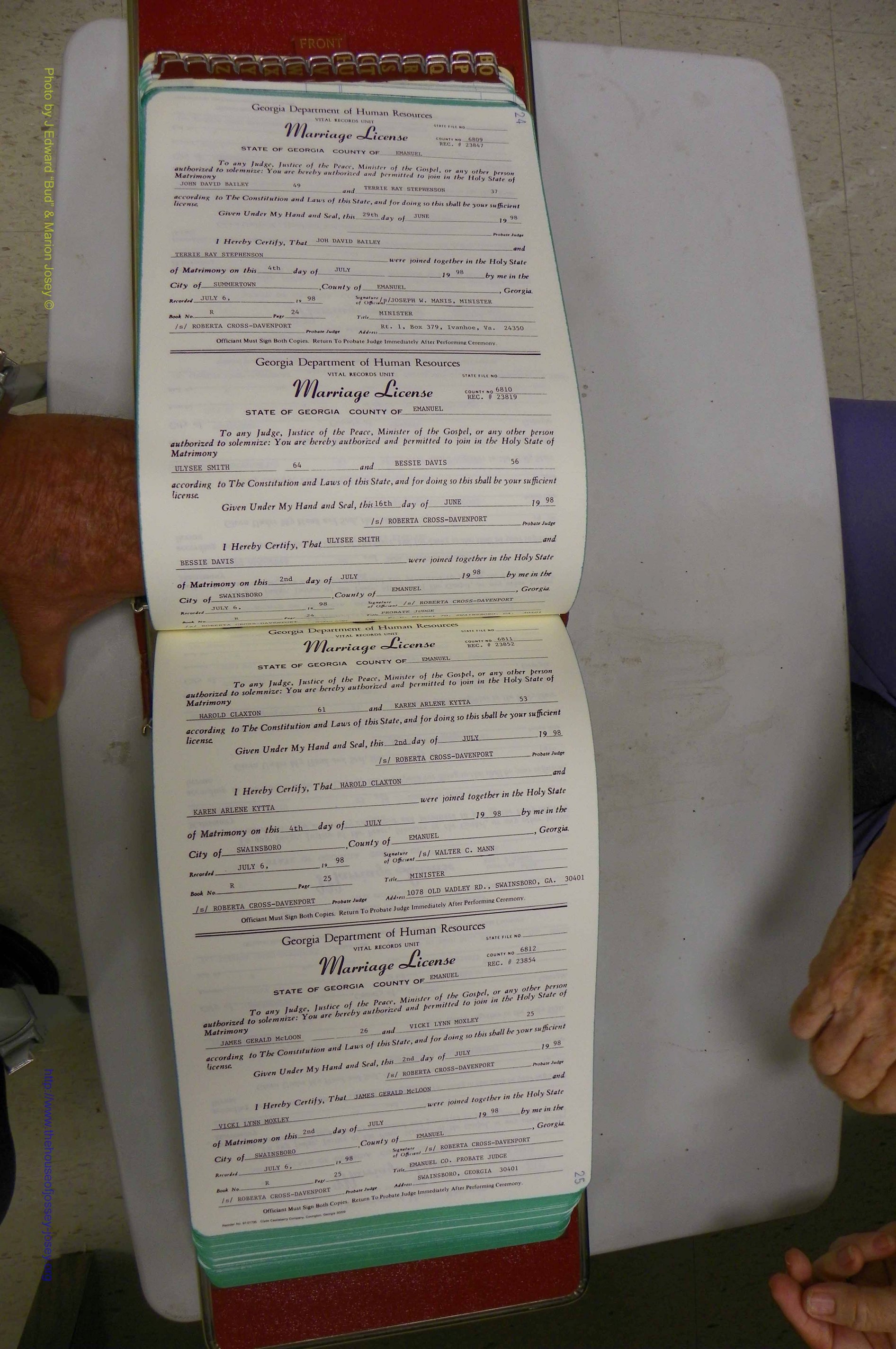 Emanuel Co, GA, Marriages Book R, 1898 - 2003, P 024-025.JPG