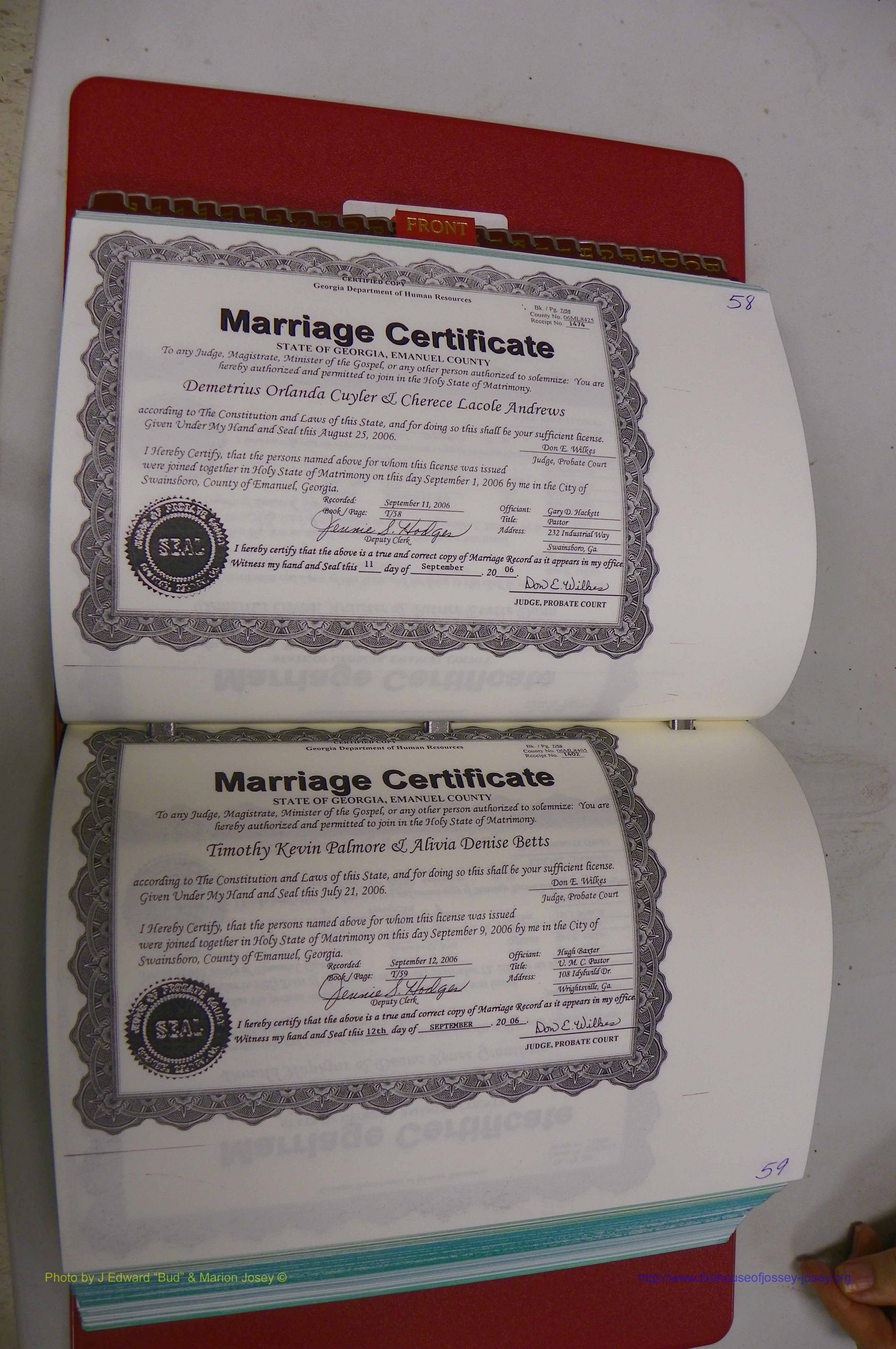 Emanuel Co, GA, Marriages Book T, 2006 - 2009, P 058-059.JPG