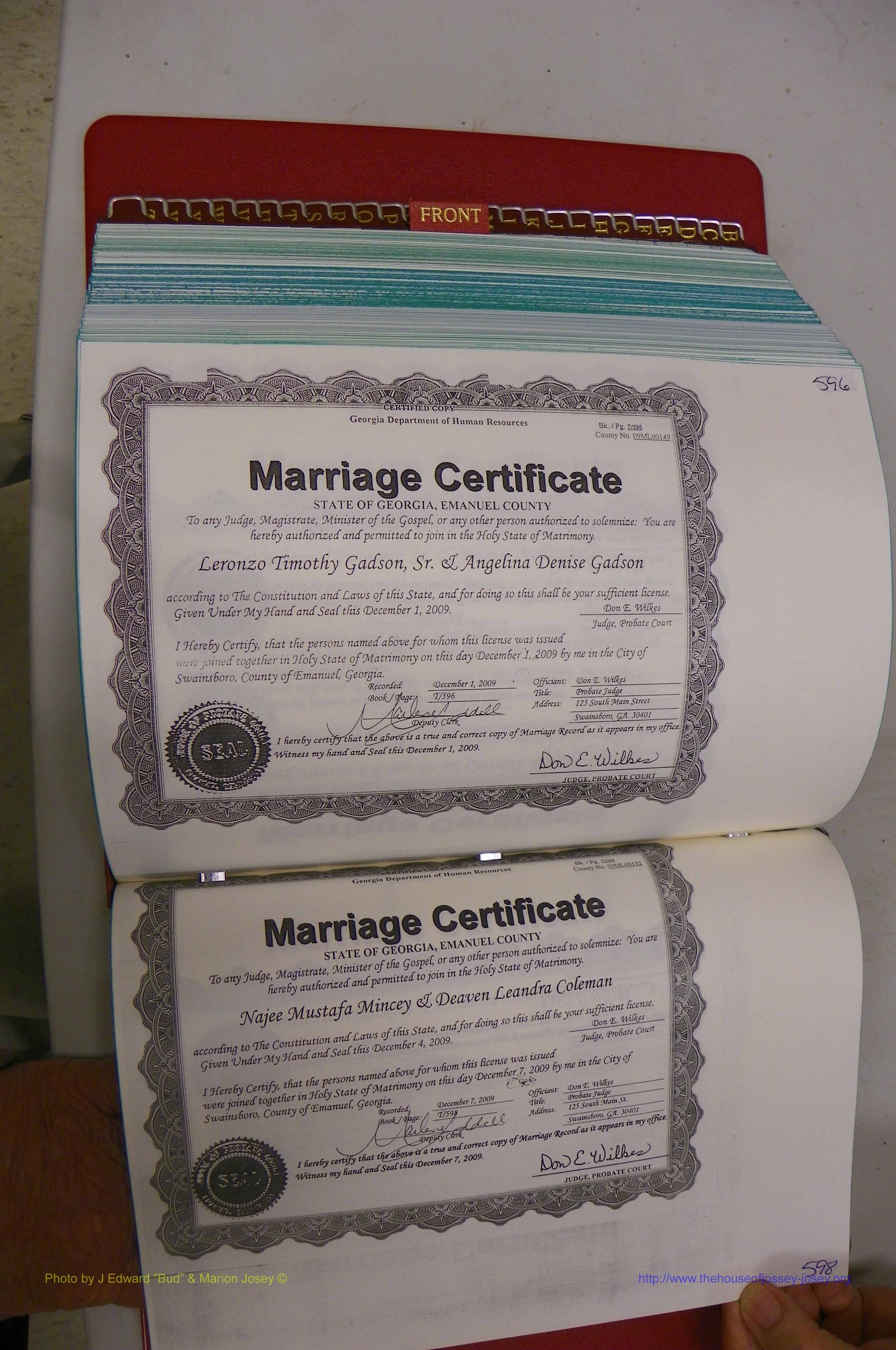 Emanuel Co, GA, Marriages Book T, 2006 - 2009, P 596-598.JPG