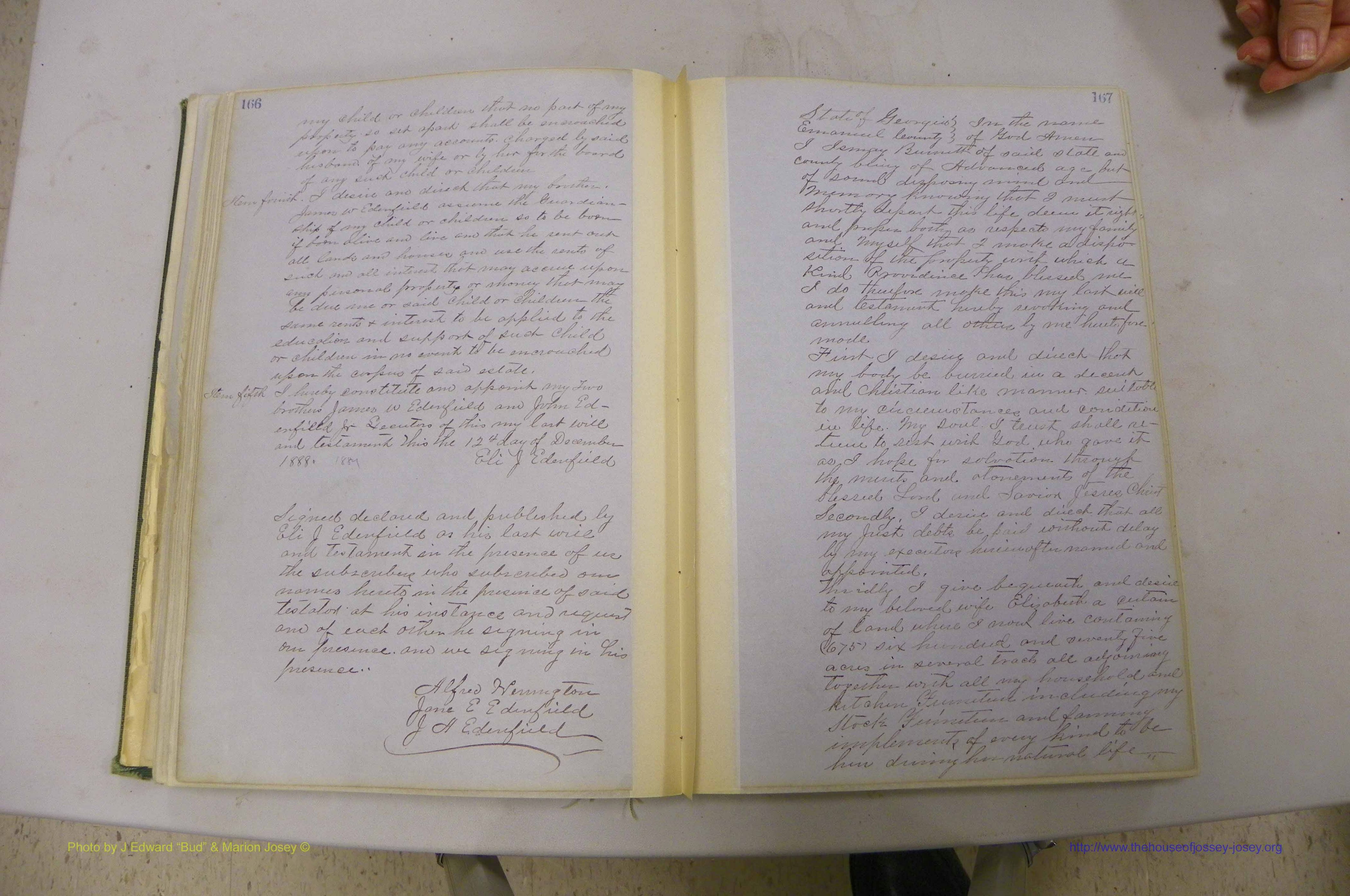 Emanuel Co, GA, Will Book B, 1857 - 1907, P 166-167.JPG