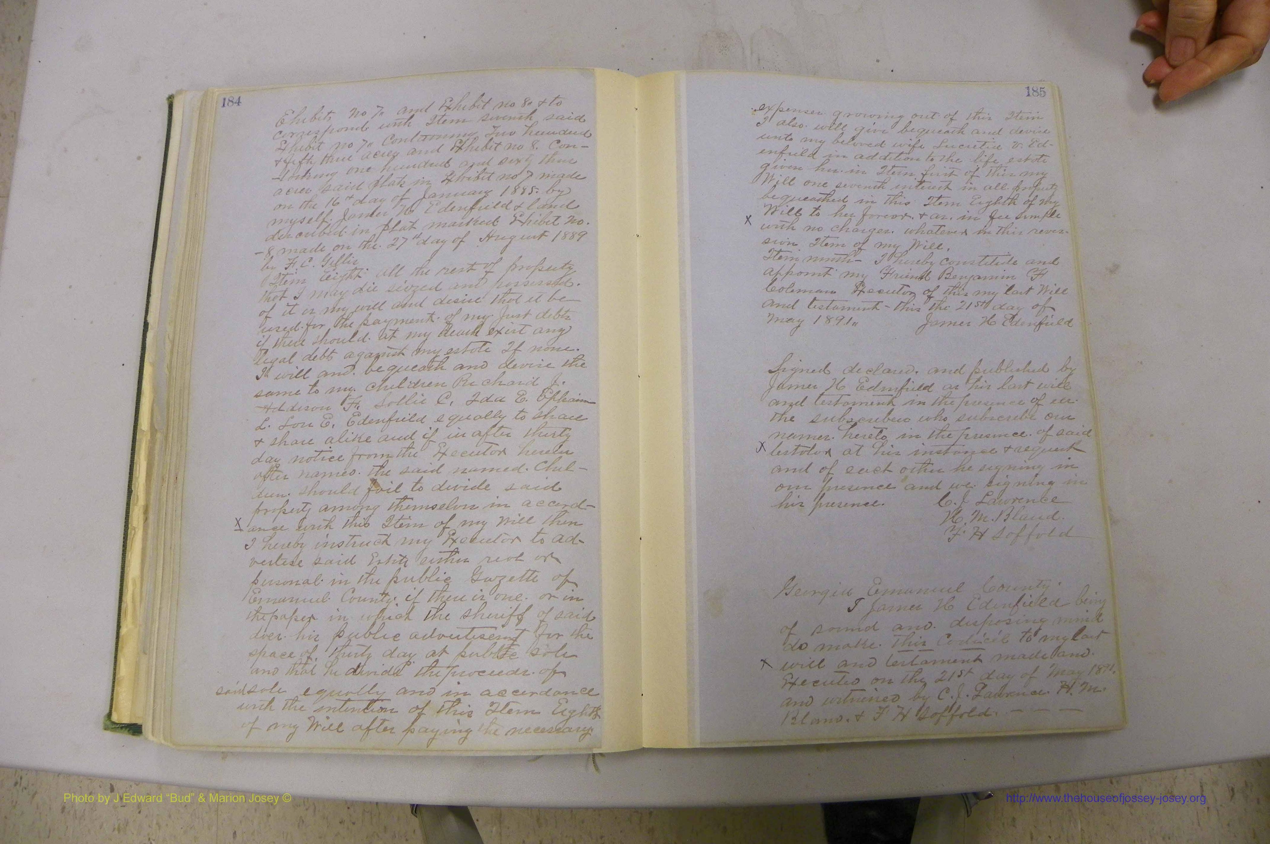 Emanuel Co, GA, Will Book B, 1857 - 1907, P 184-185.JPG