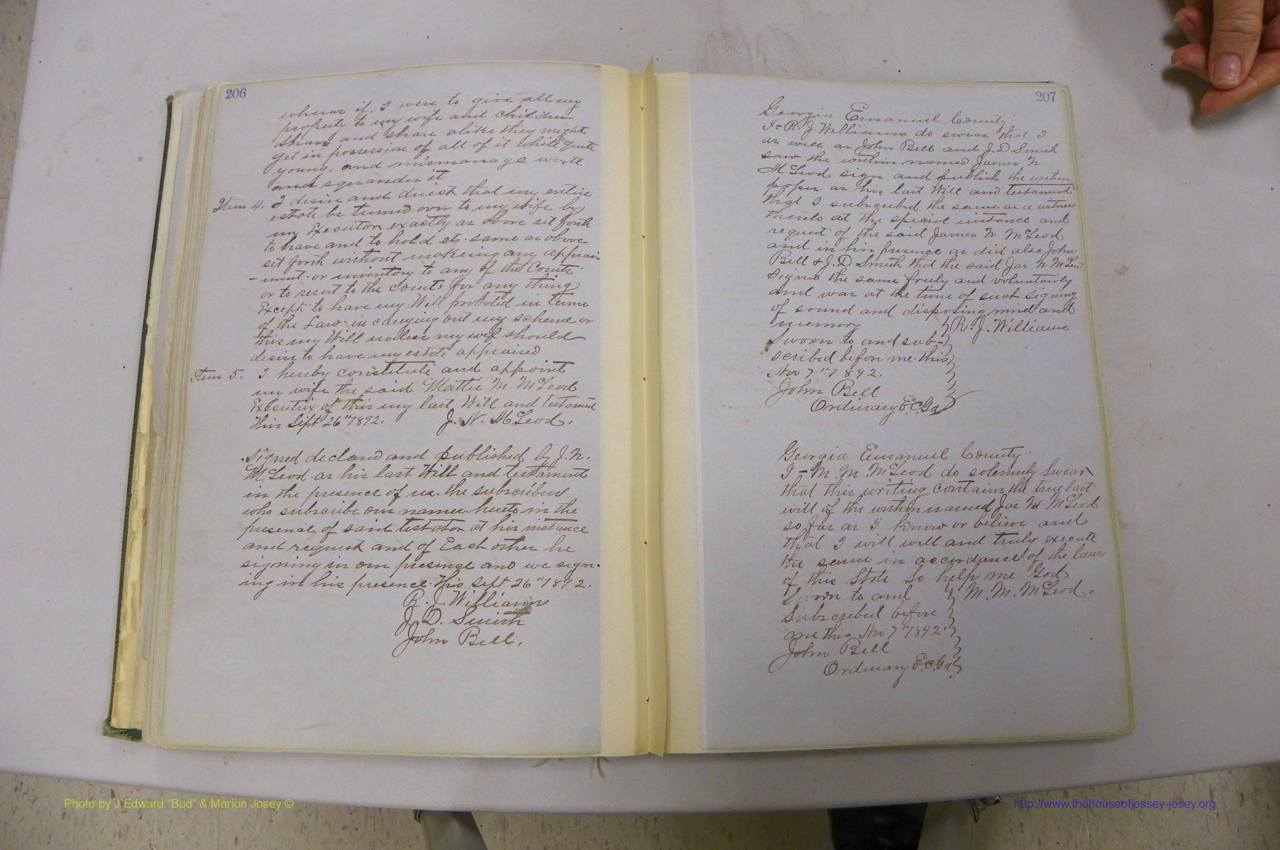 Emanuel Co, GA, Will Book B, 1857 - 1907, P 206-207.JPG