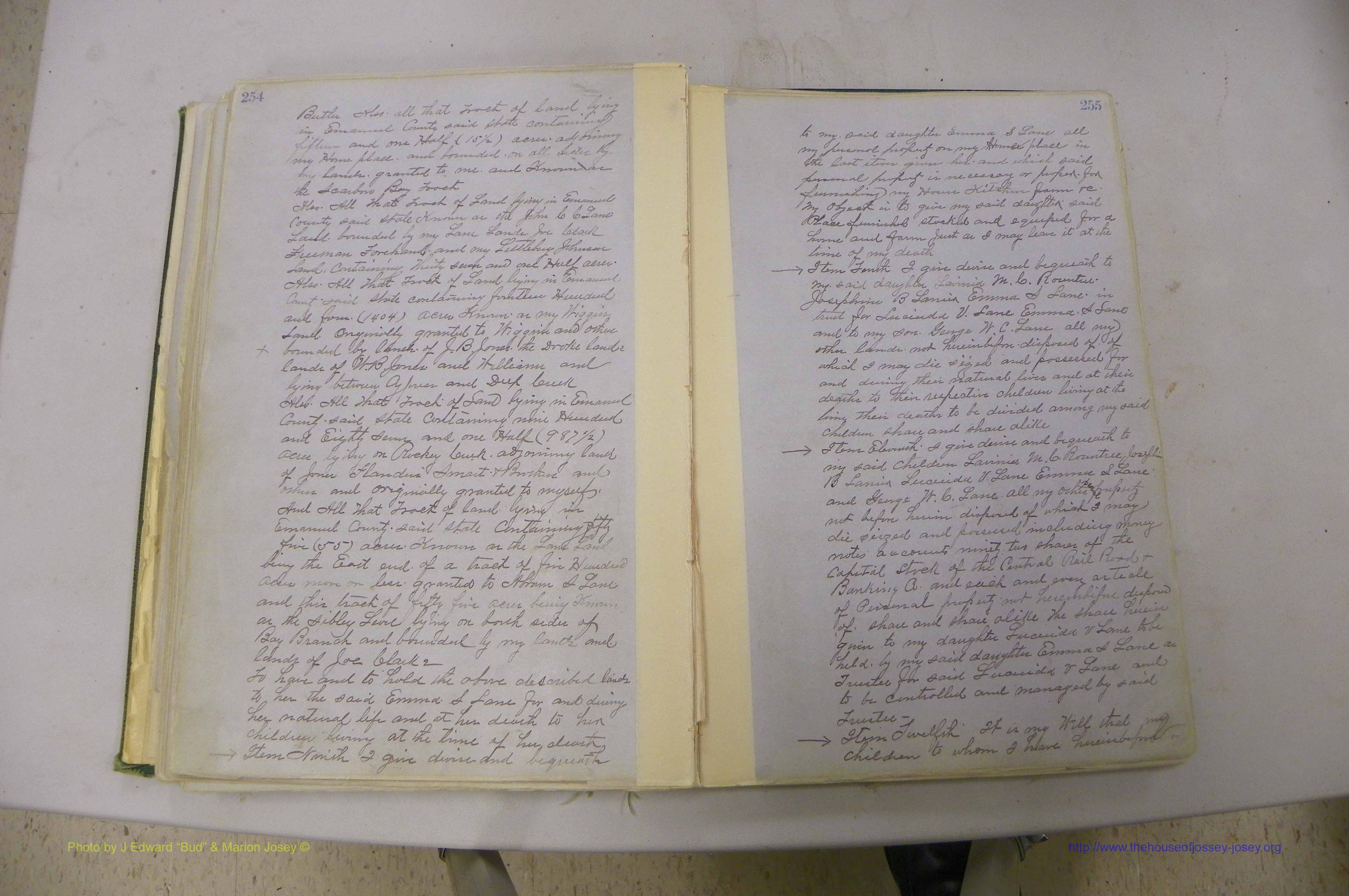 Emanuel Co, GA, Will Book B, 1857 - 1907, P 254-255.JPG