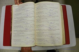 Emanuel Co, Ga, Marriages Book I, 1940 - 1949, White, P 016-017.JPG