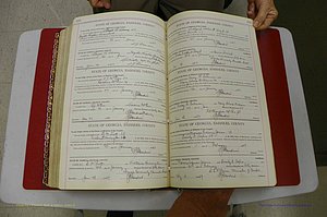 Emanuel Co, Ga, Marriages Book I, 1940 - 1949, White, P 418-419.JPG