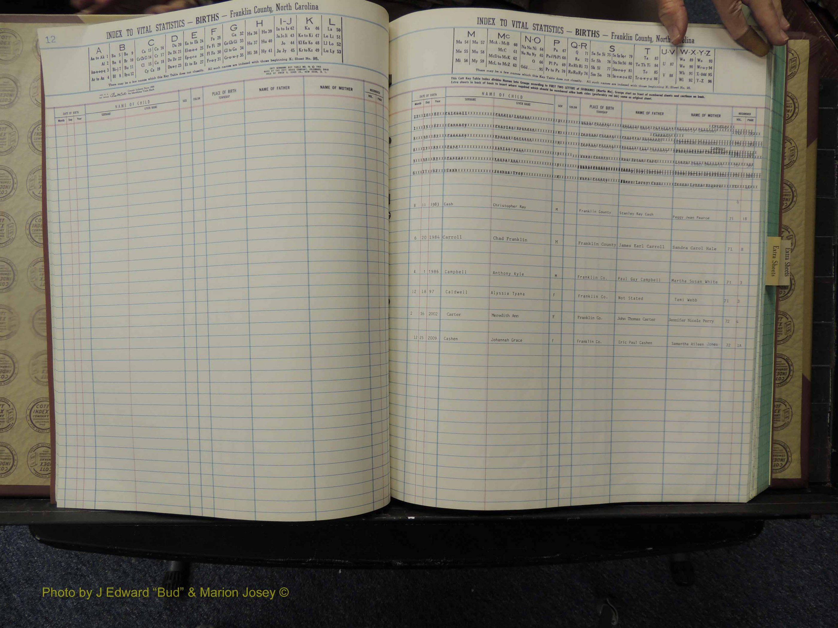 Franklin Co, NC, Births, A-Z, 1981+ (109).JPG