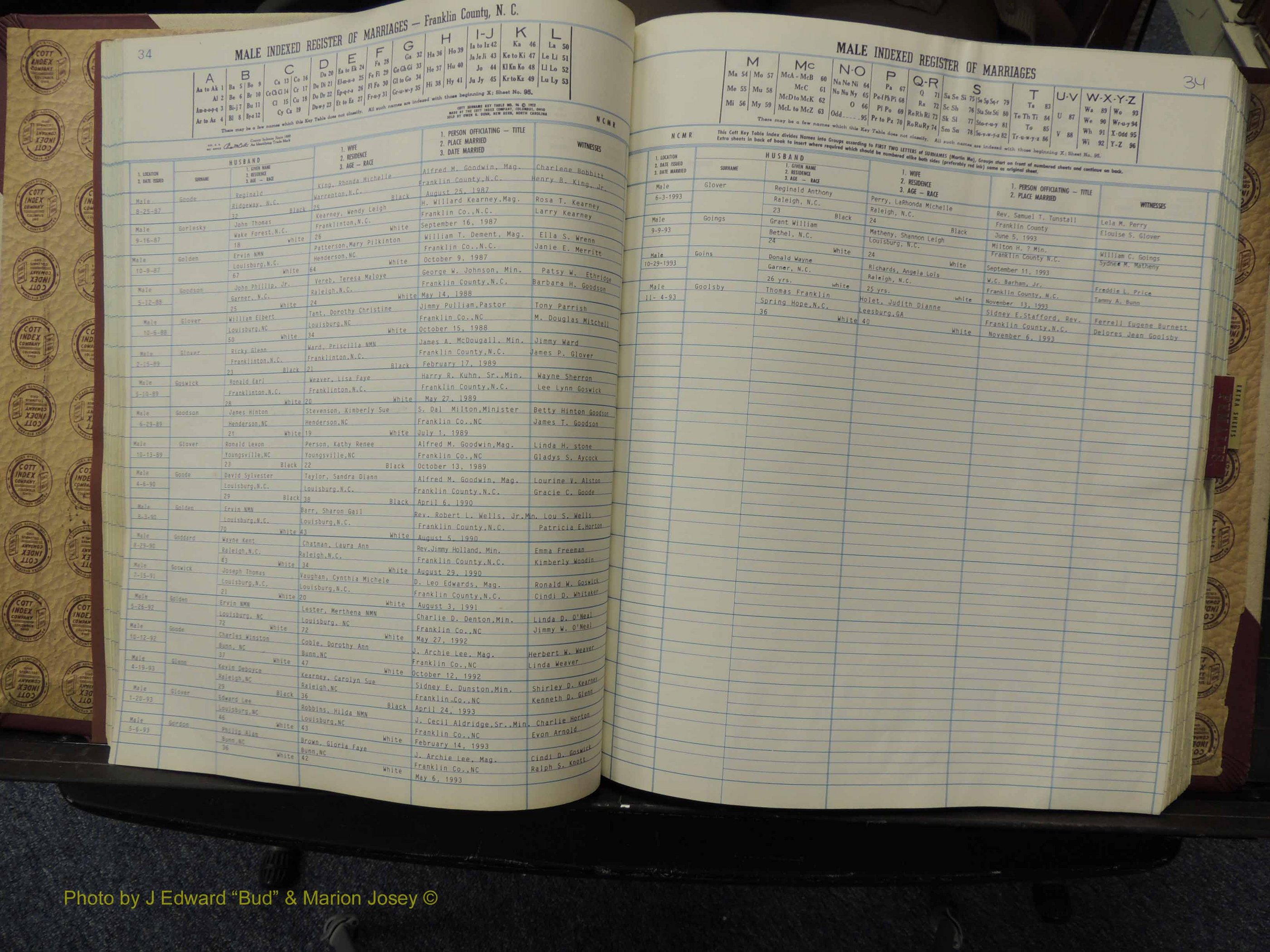 Franklin Co, NC, Marriages, A-Z, 1979-1993 (154).JPG