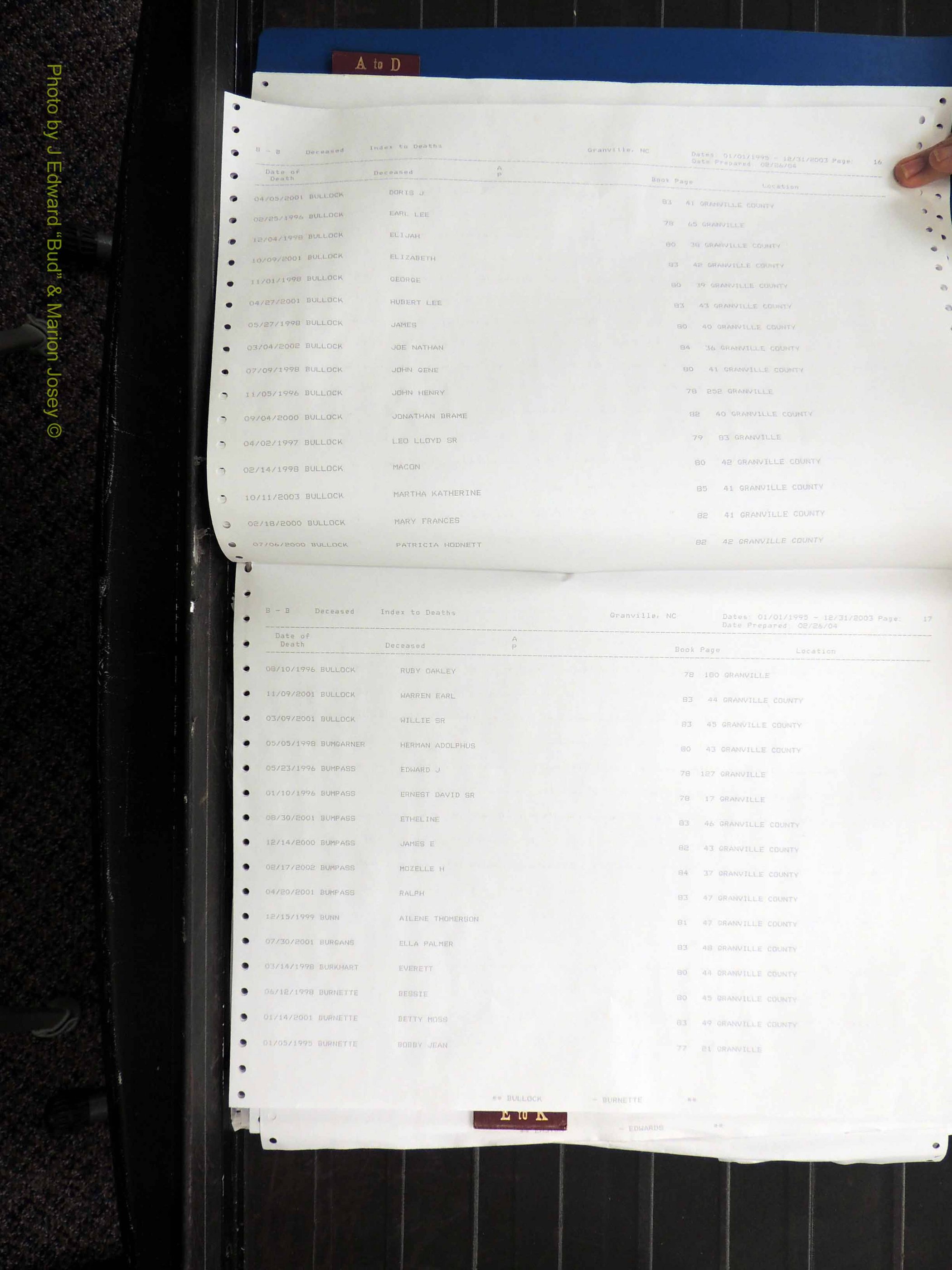 Granville Co, NC, Deaths, 1995-2003 (115).JPG