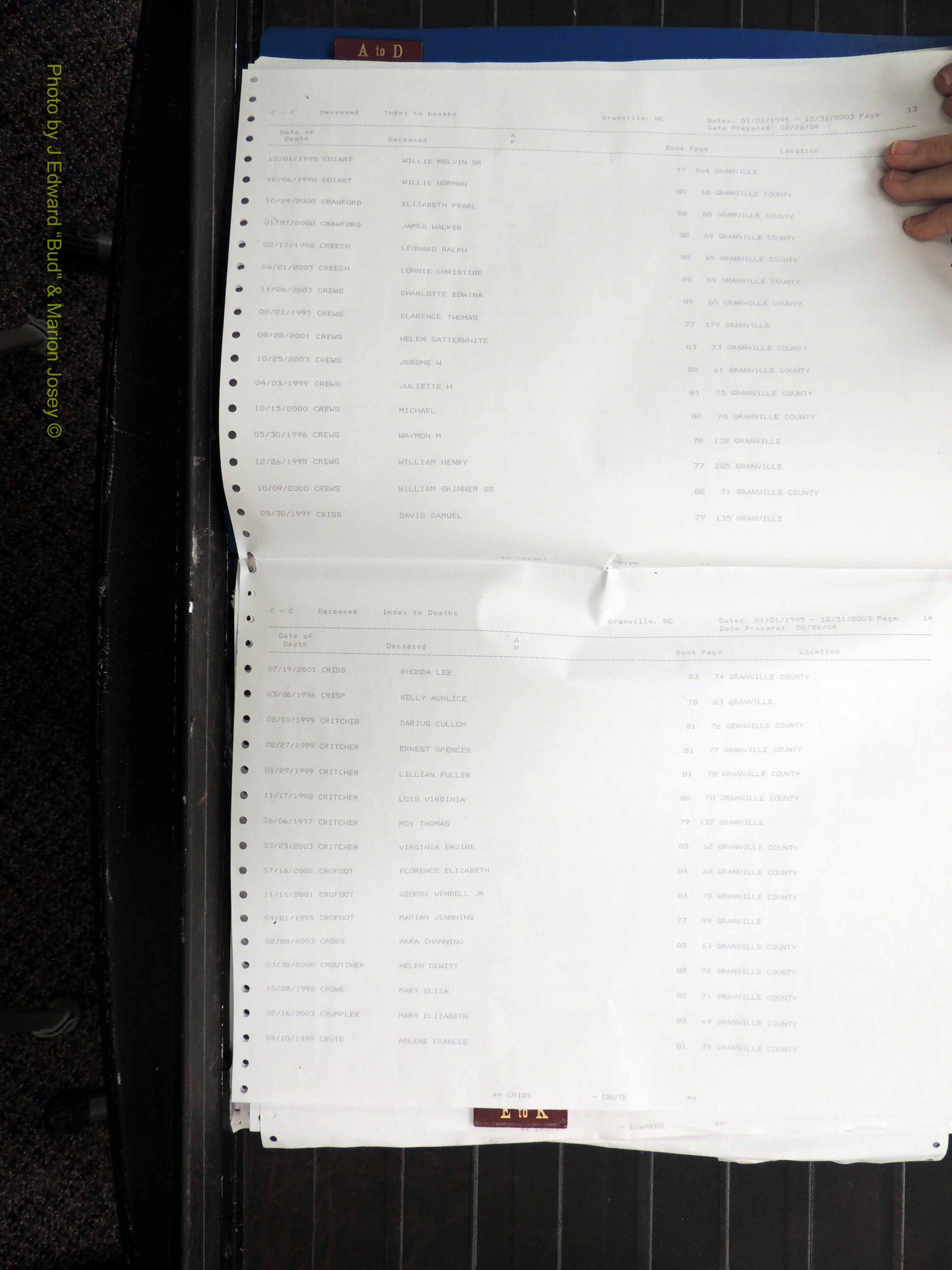 Granville Co, NC, Deaths, 1995-2003 (123).JPG