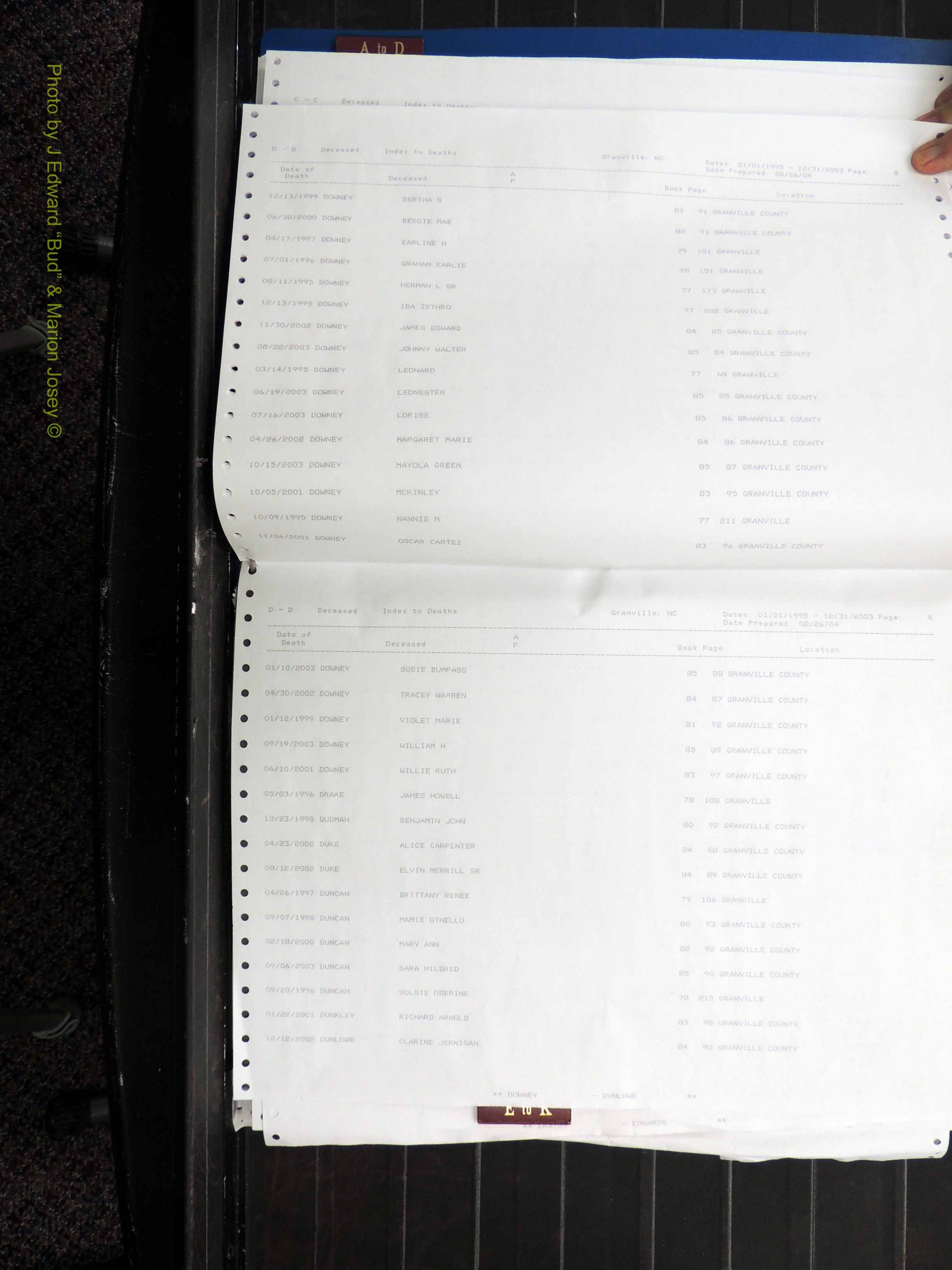 Granville Co, NC, Deaths, 1995-2003 (129).JPG