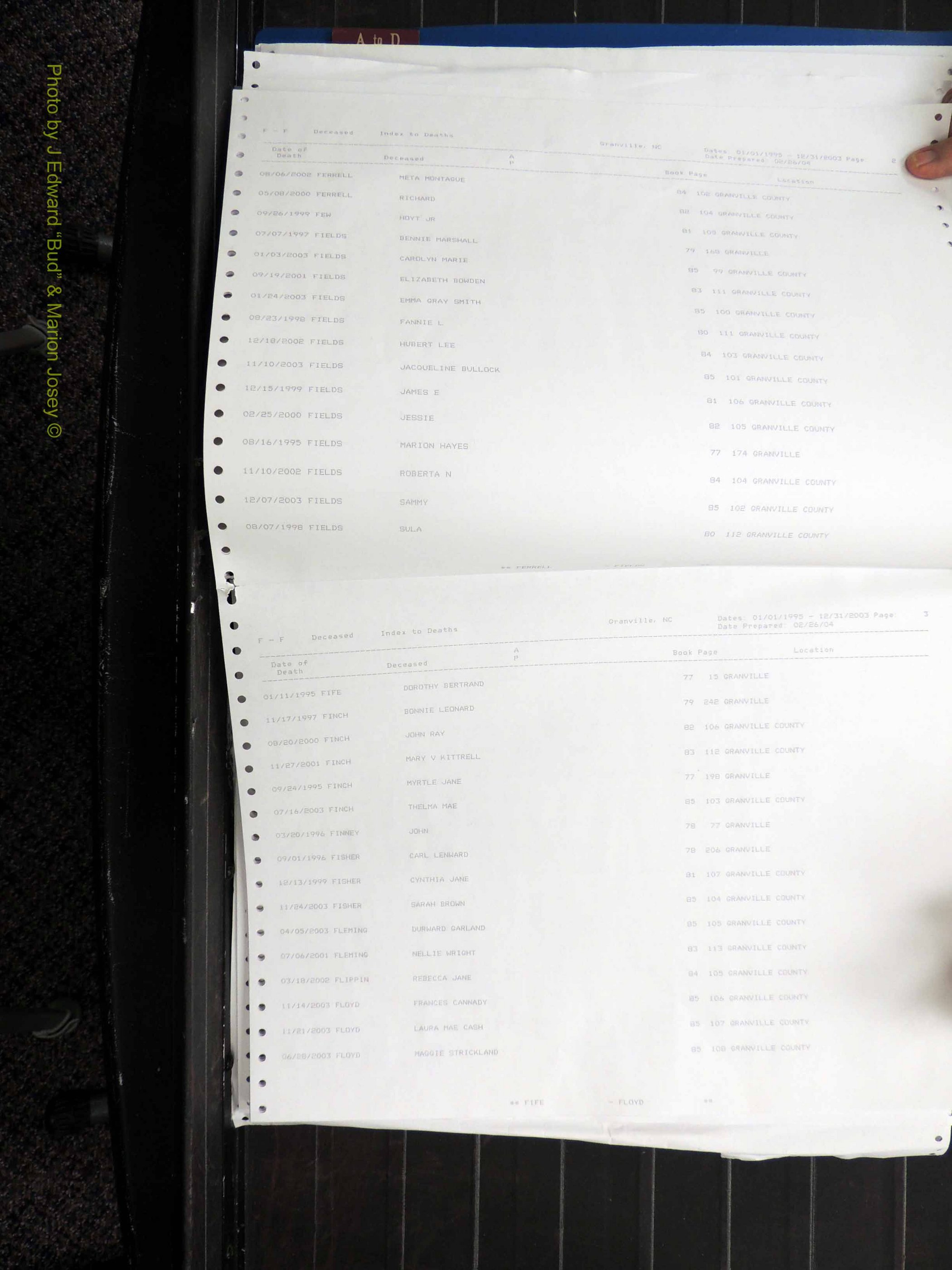 Granville Co, NC, Deaths, 1995-2003 (135).JPG