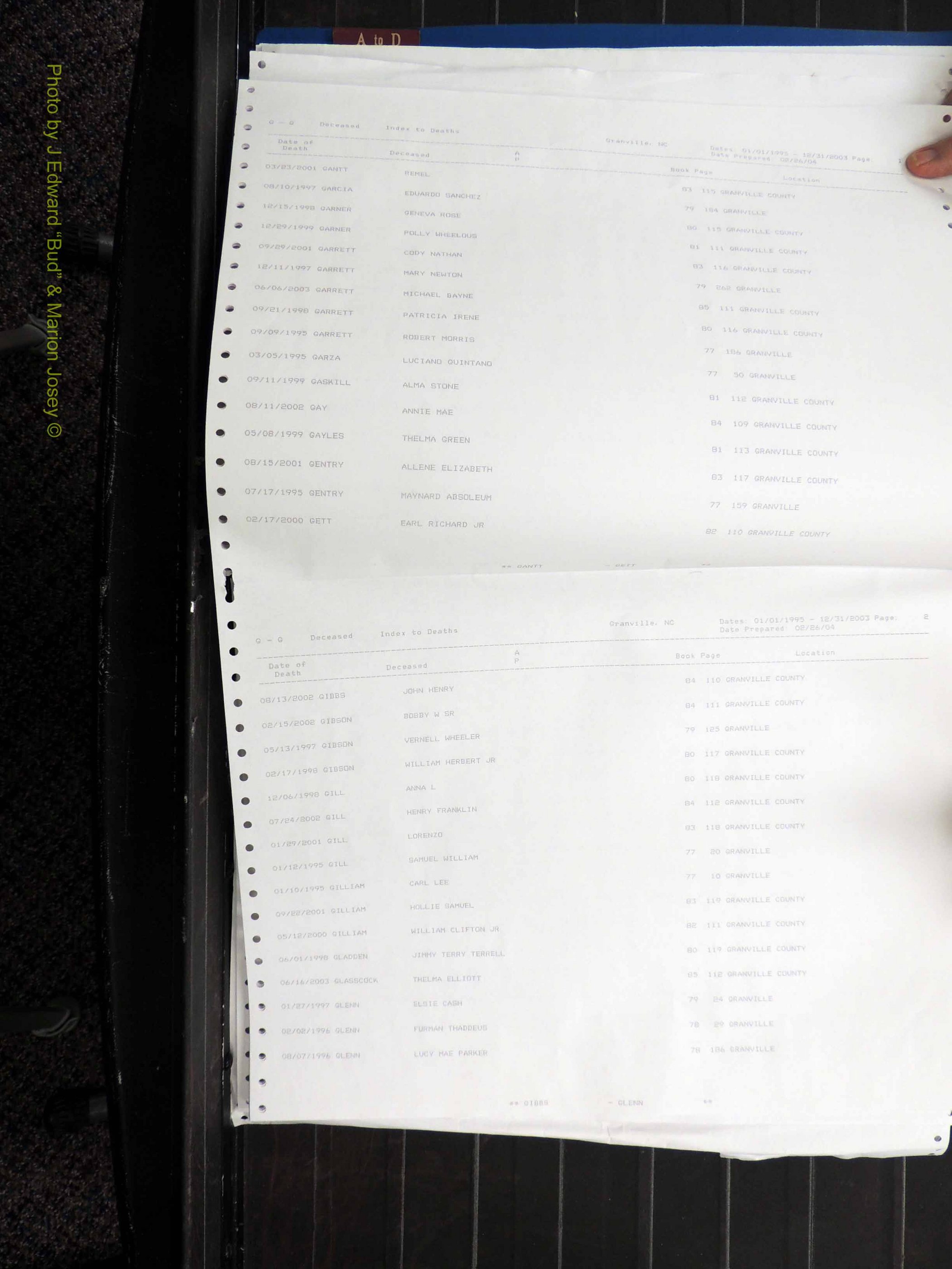 Granville Co, NC, Deaths, 1995-2003 (137).JPG