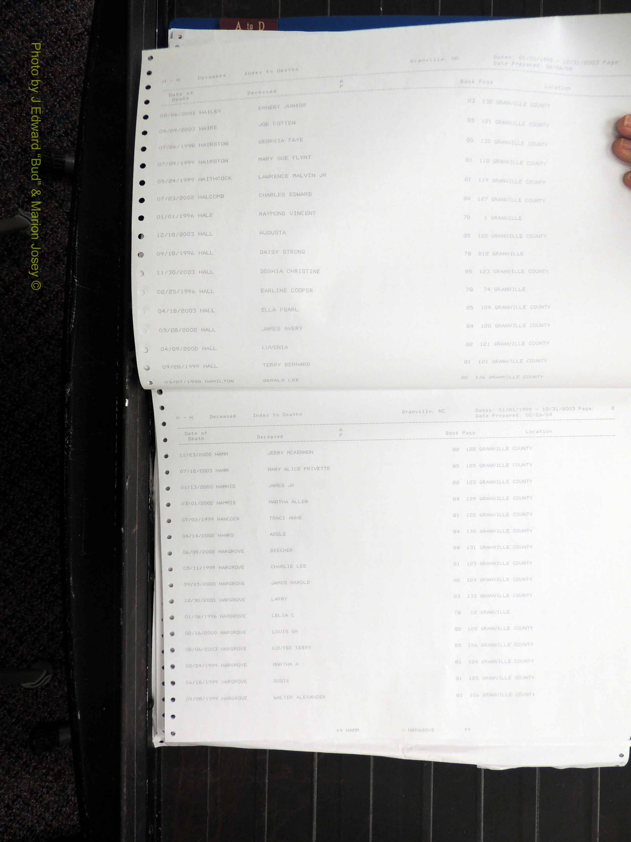 Granville Co, NC, Deaths, 1995-2003 (141).JPG