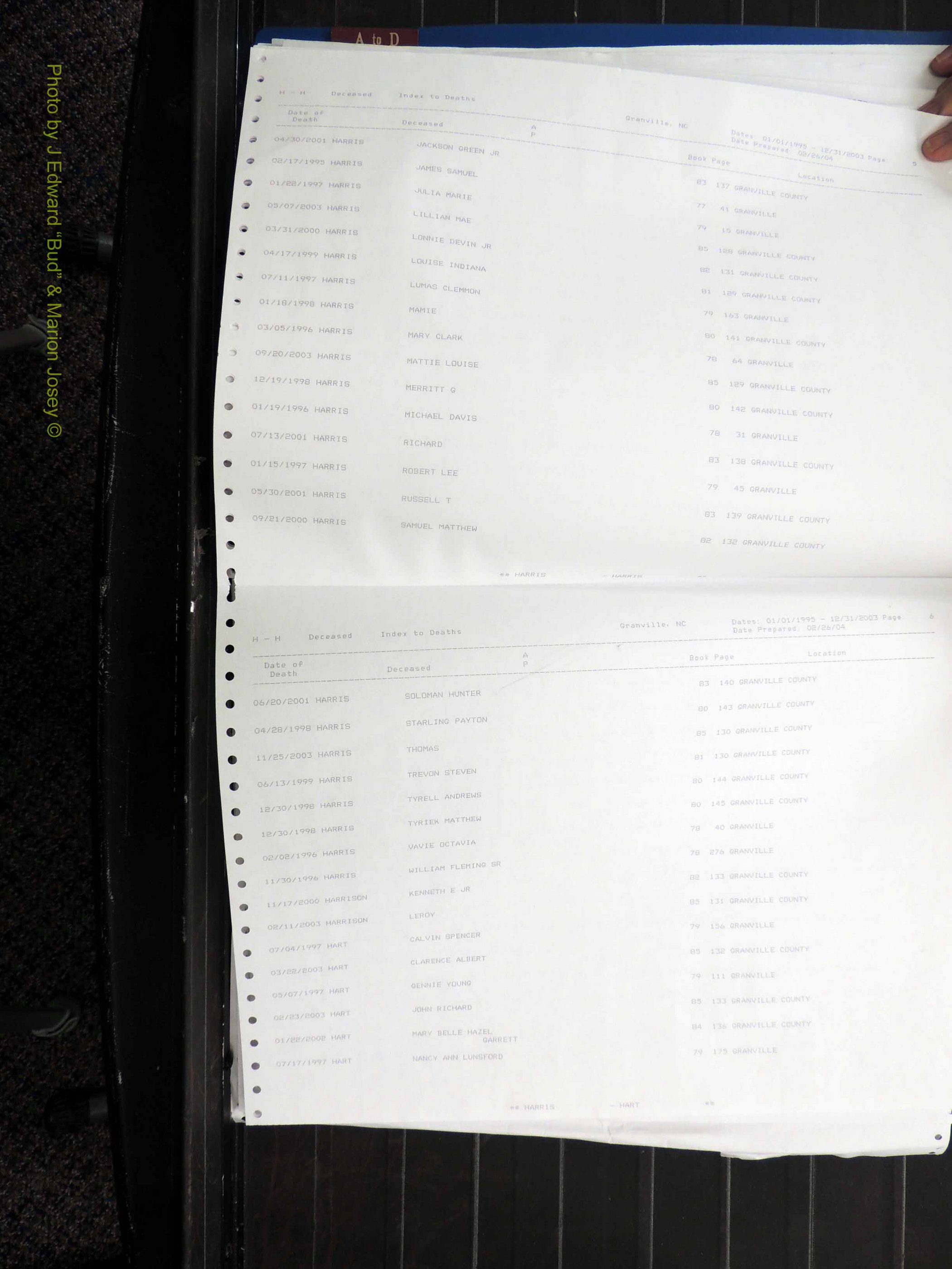 Granville Co, NC, Deaths, 1995-2003 (143).JPG