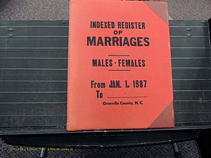 Granville Co, NC, Marriages, 1987-1994 (100).JPG